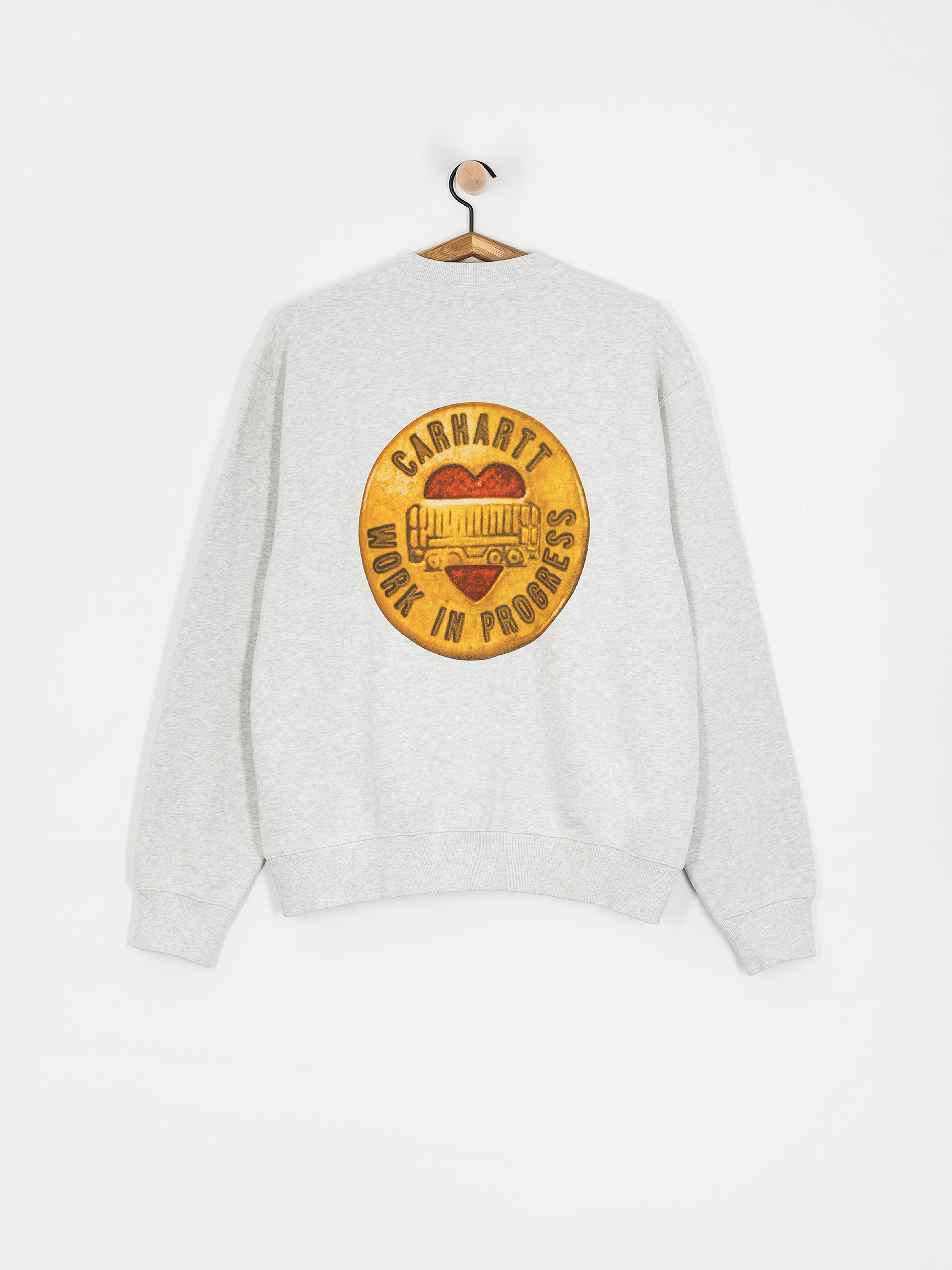 Mikina Carhartt WIP Button (ash heather)