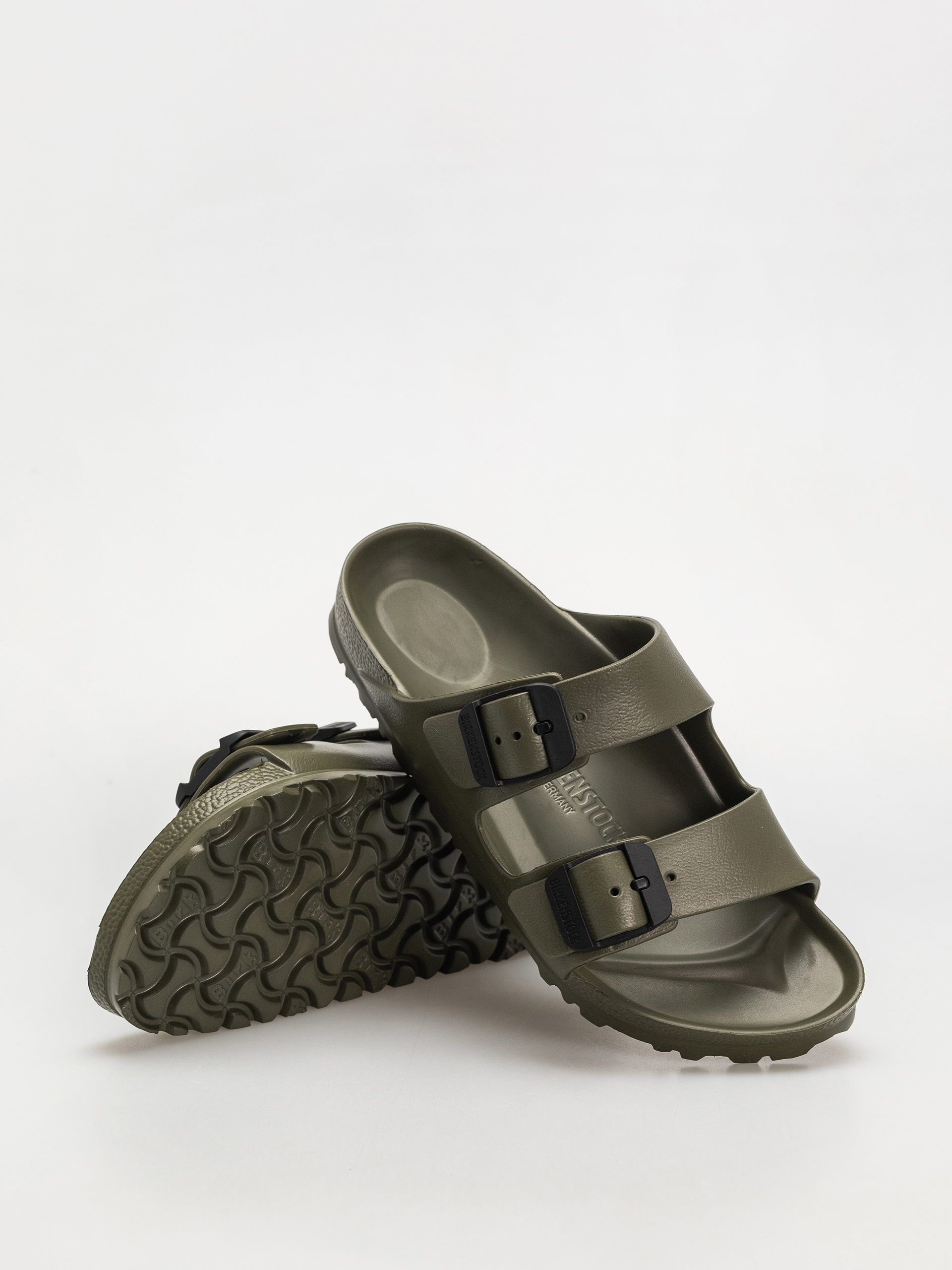 Plážovky Birkenstock Arizona Stealth Buckle EVA Narrow Wmn (khaki/black)