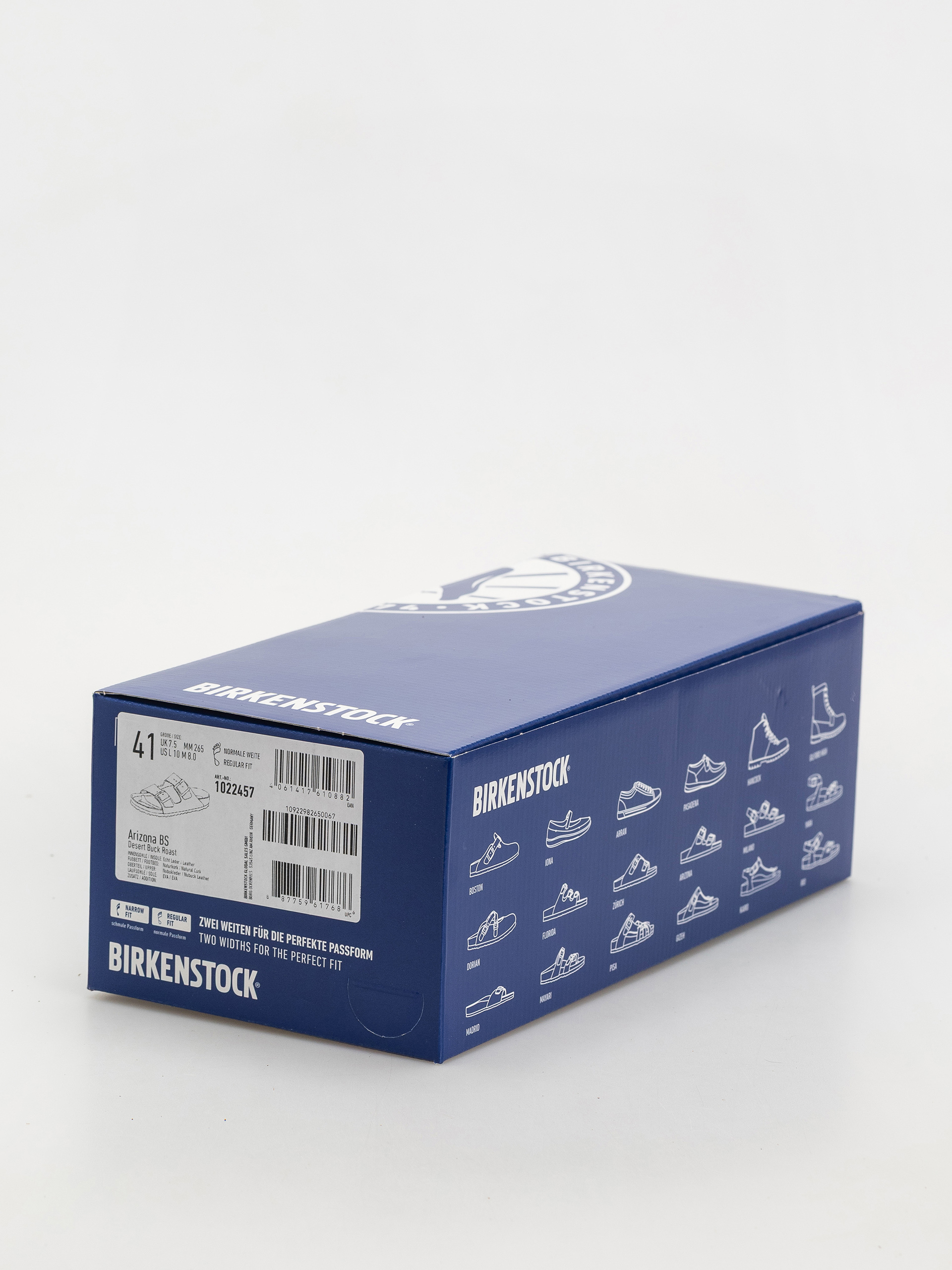 Plážovky Birkenstock Arizona Nubuck Leather Regular (desert buck roast)