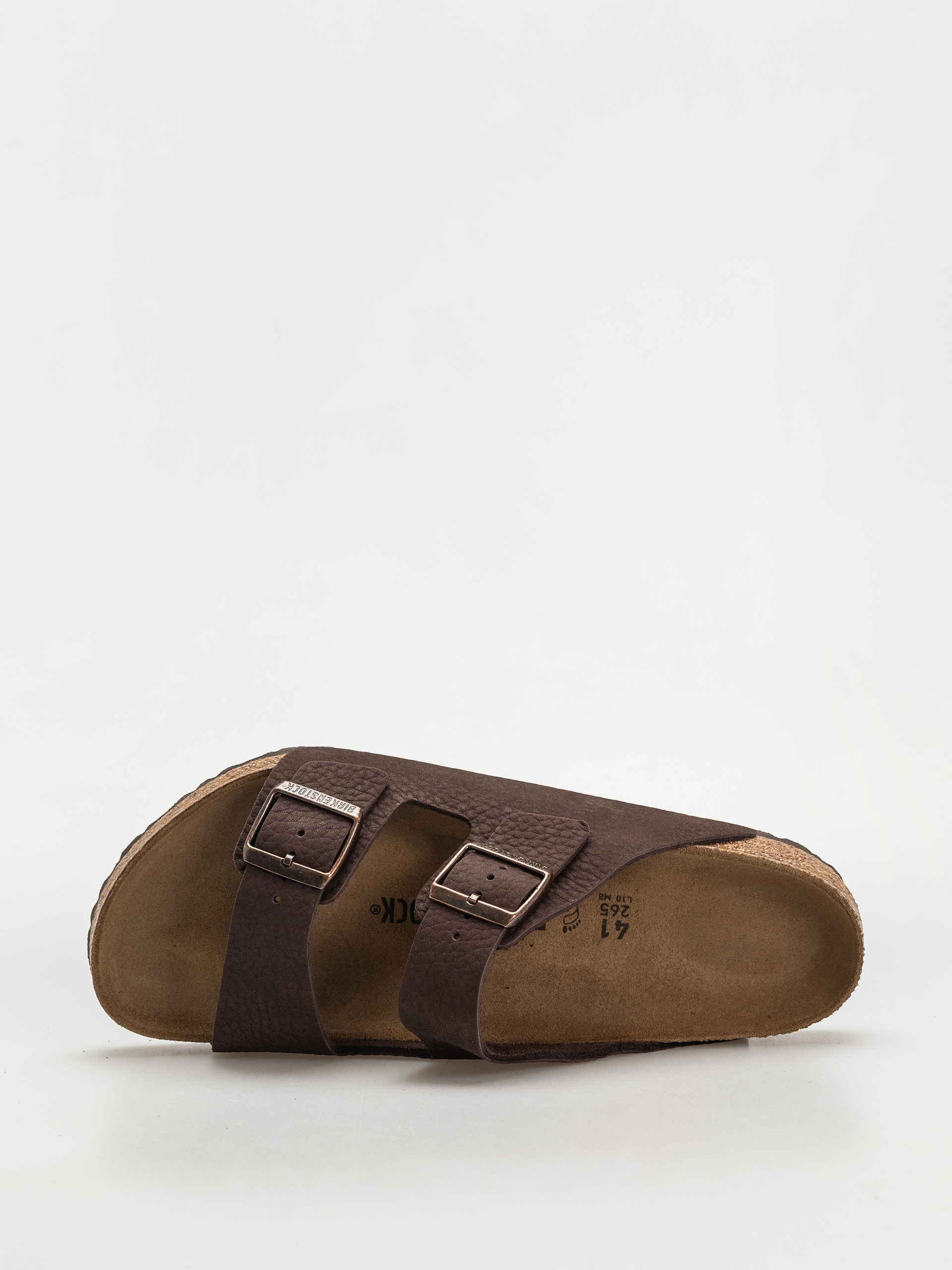 Plážovky Birkenstock Arizona Nubuck Leather Regular (desert buck roast)