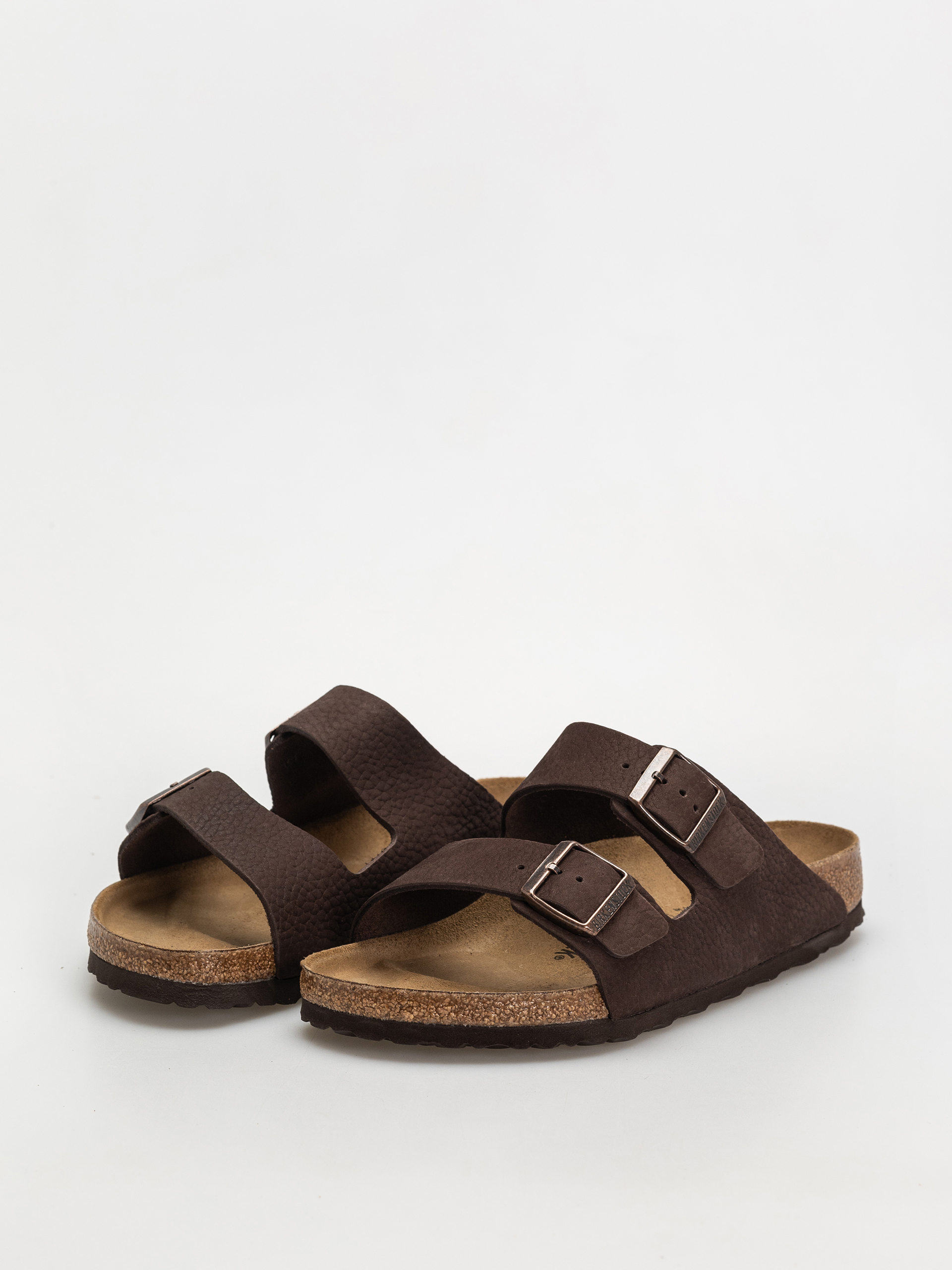 Plážovky Birkenstock Arizona Nubuck Leather Regular (desert buck roast)