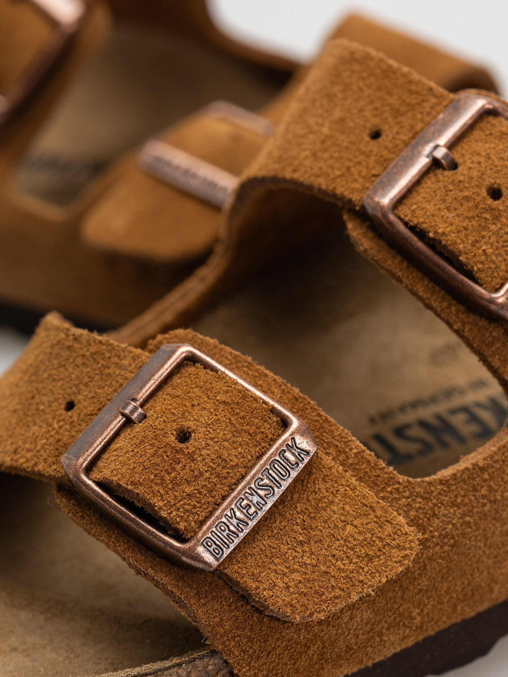 Plážovky Birkenstock Arizona Suede Leather Narrow Wmn (mink)