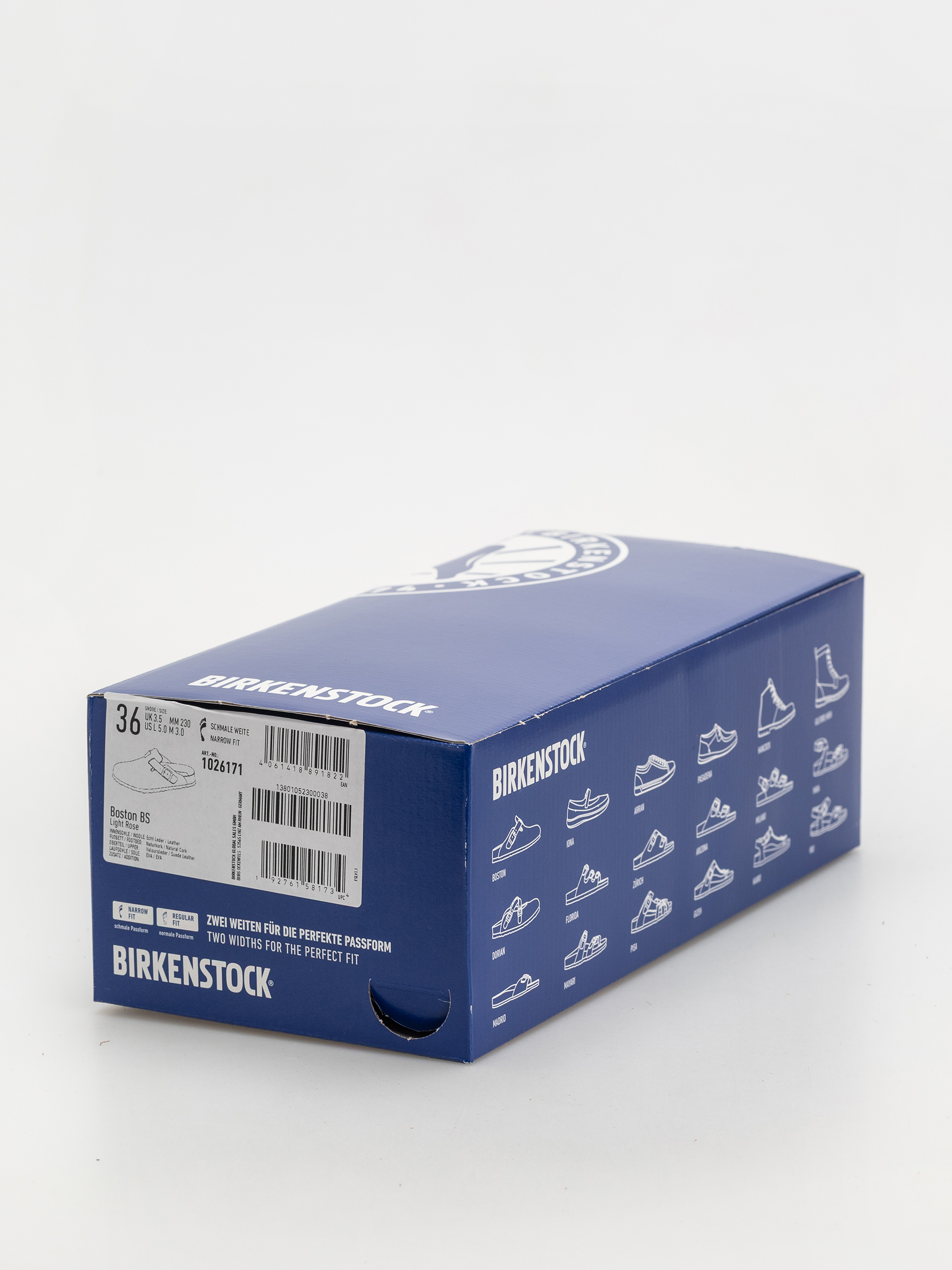 Plážovky Birkenstock Boston Suede Leather Narrow Wmn (light rose)