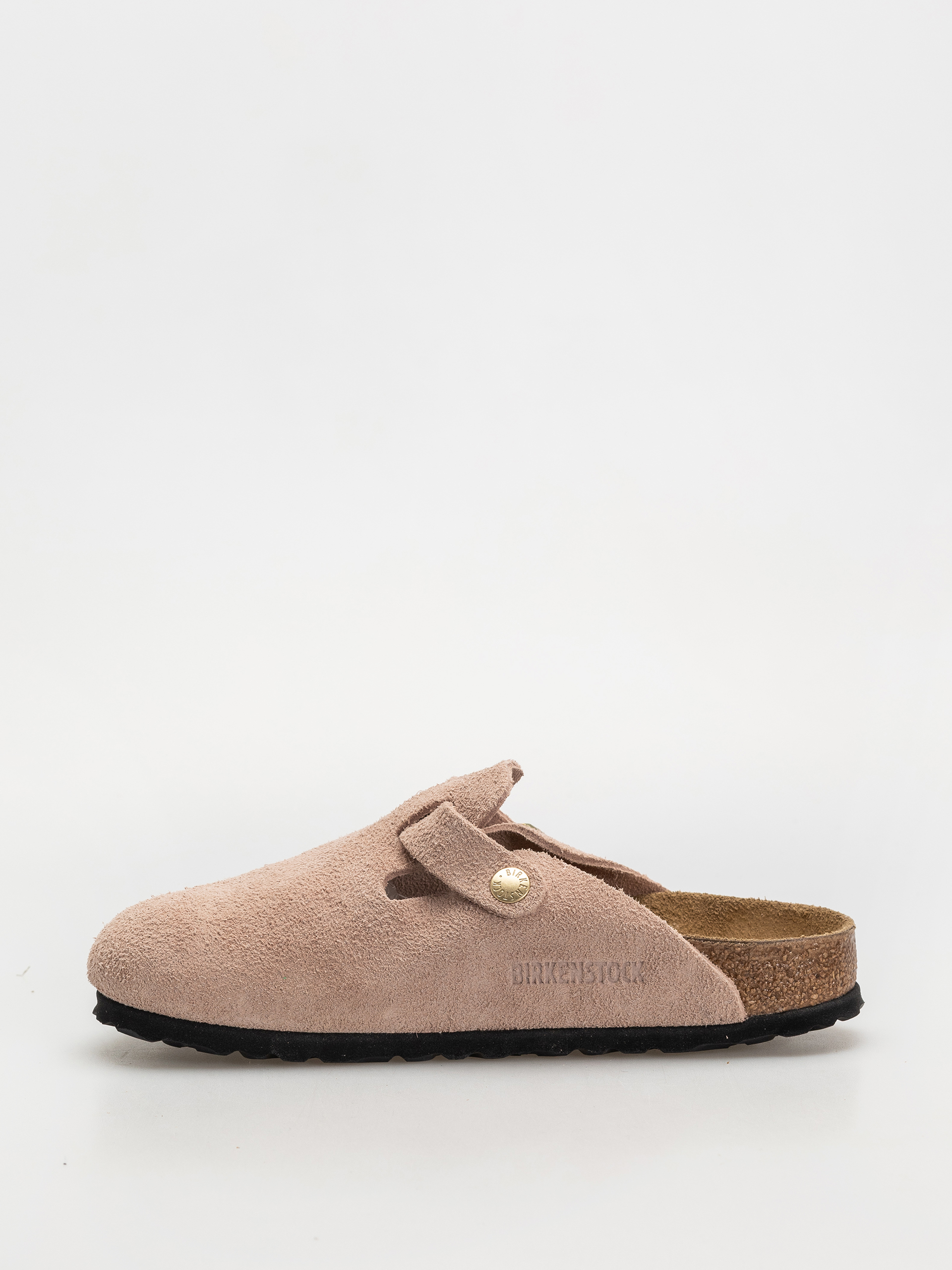 Plážovky Birkenstock Boston Suede Leather Narrow Wmn (light rose)