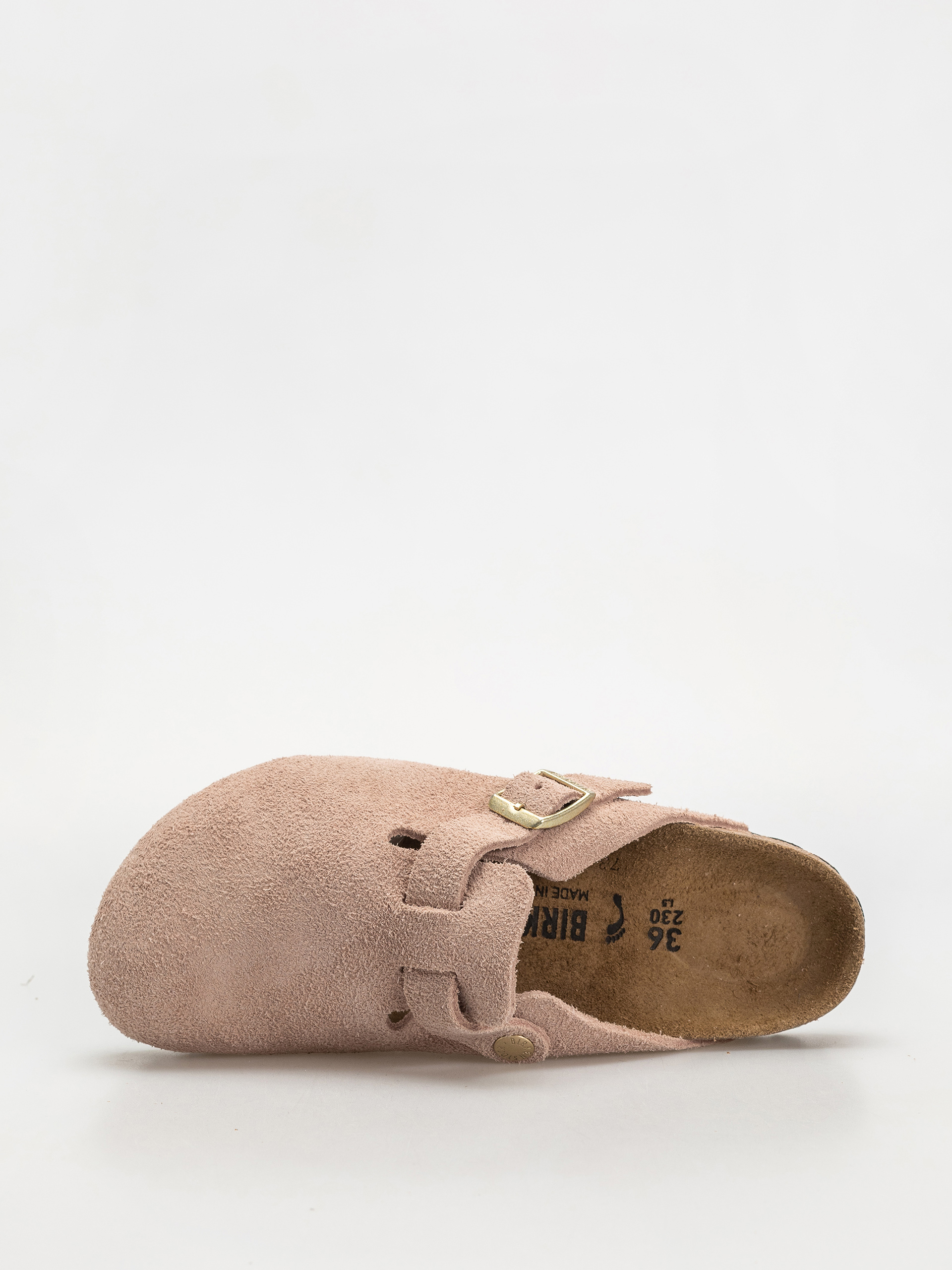 Plážovky Birkenstock Boston Suede Leather Narrow Wmn (light rose)