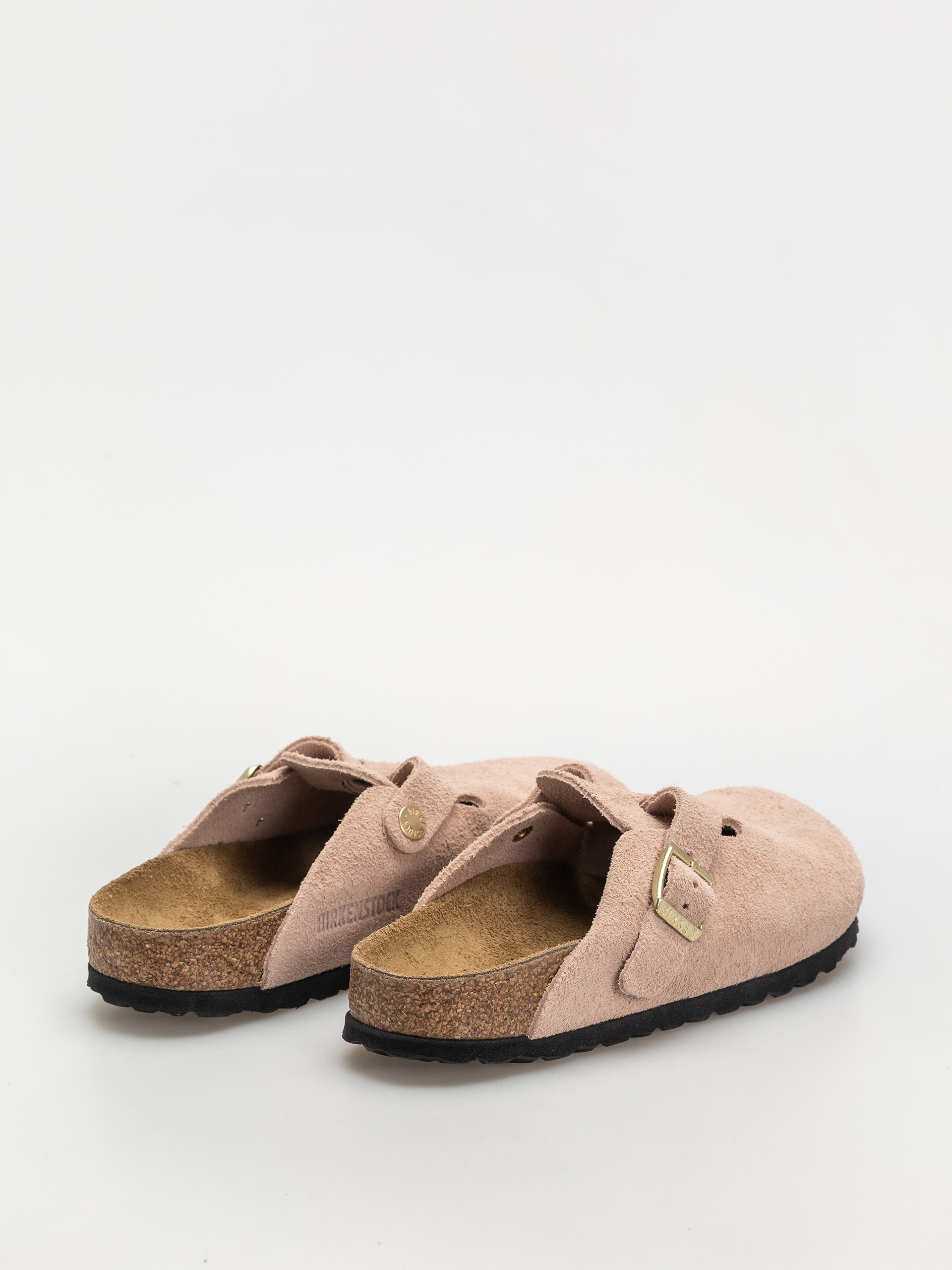 Plážovky Birkenstock Boston Suede Leather Narrow Wmn (light rose)