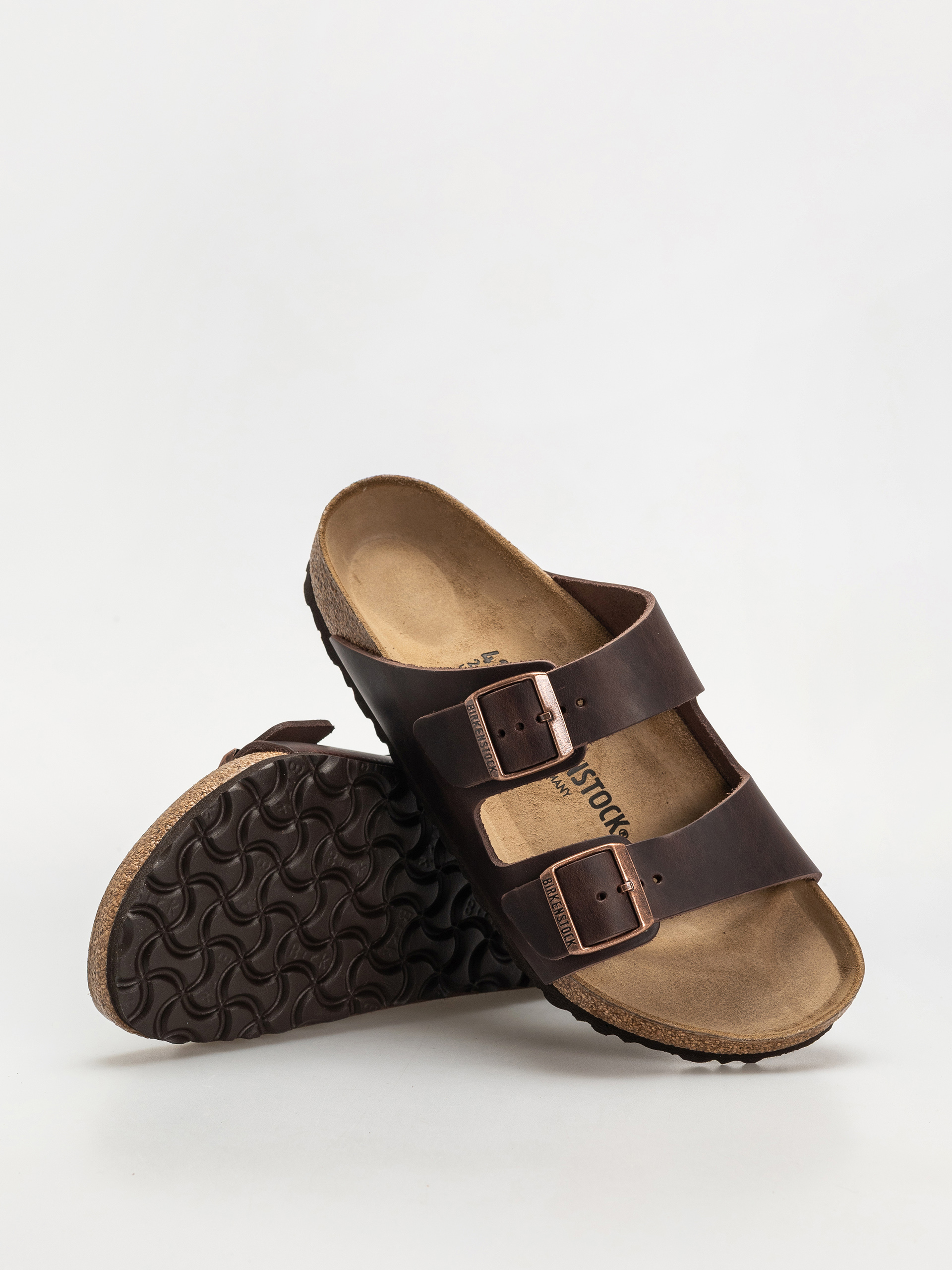 Plážovky Birkenstock Arizona Oiled Leather Regular (habana)