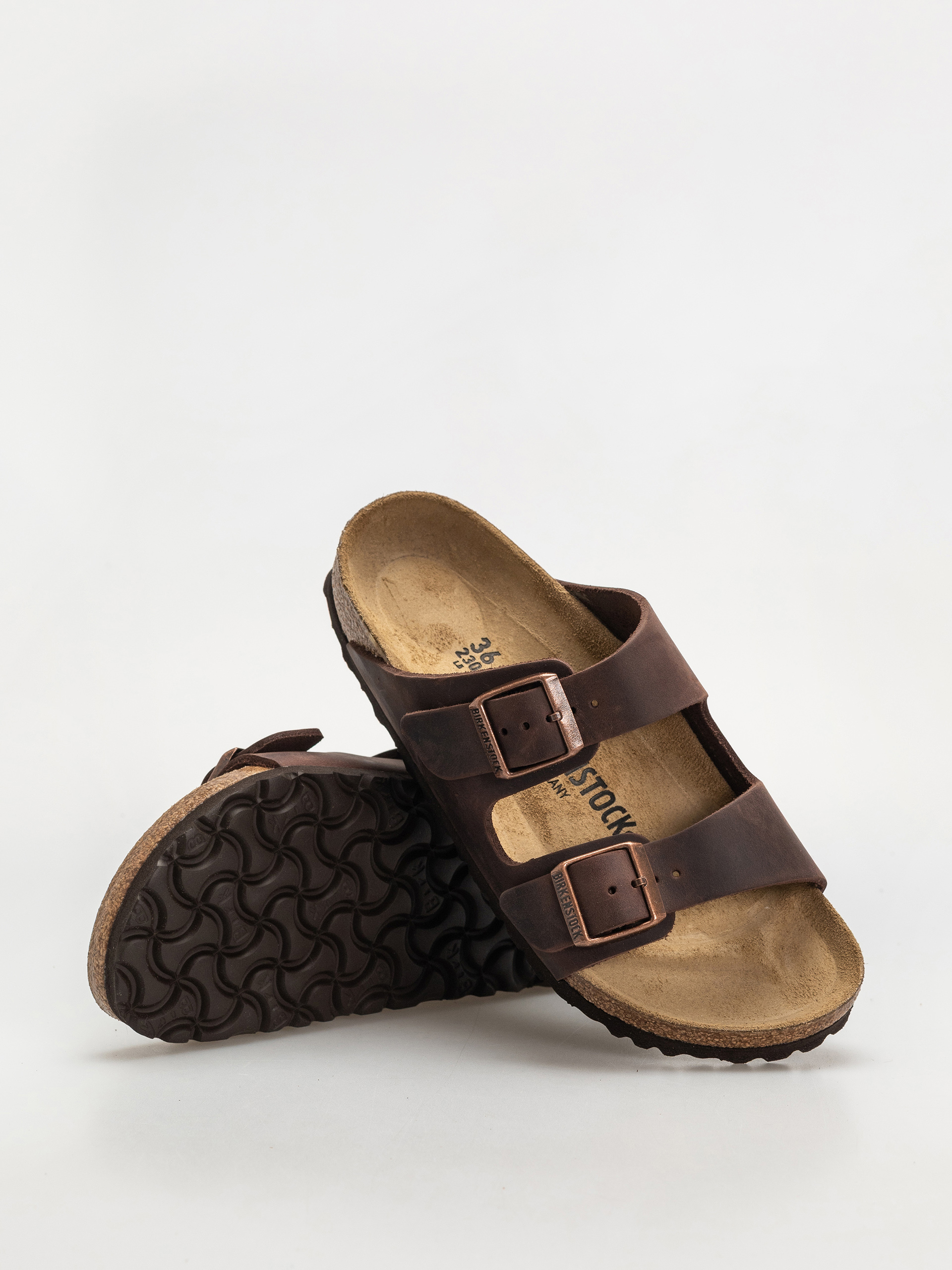 Plážovky Birkenstock Arizona Oiled Leather Narrow Wmn (habana)