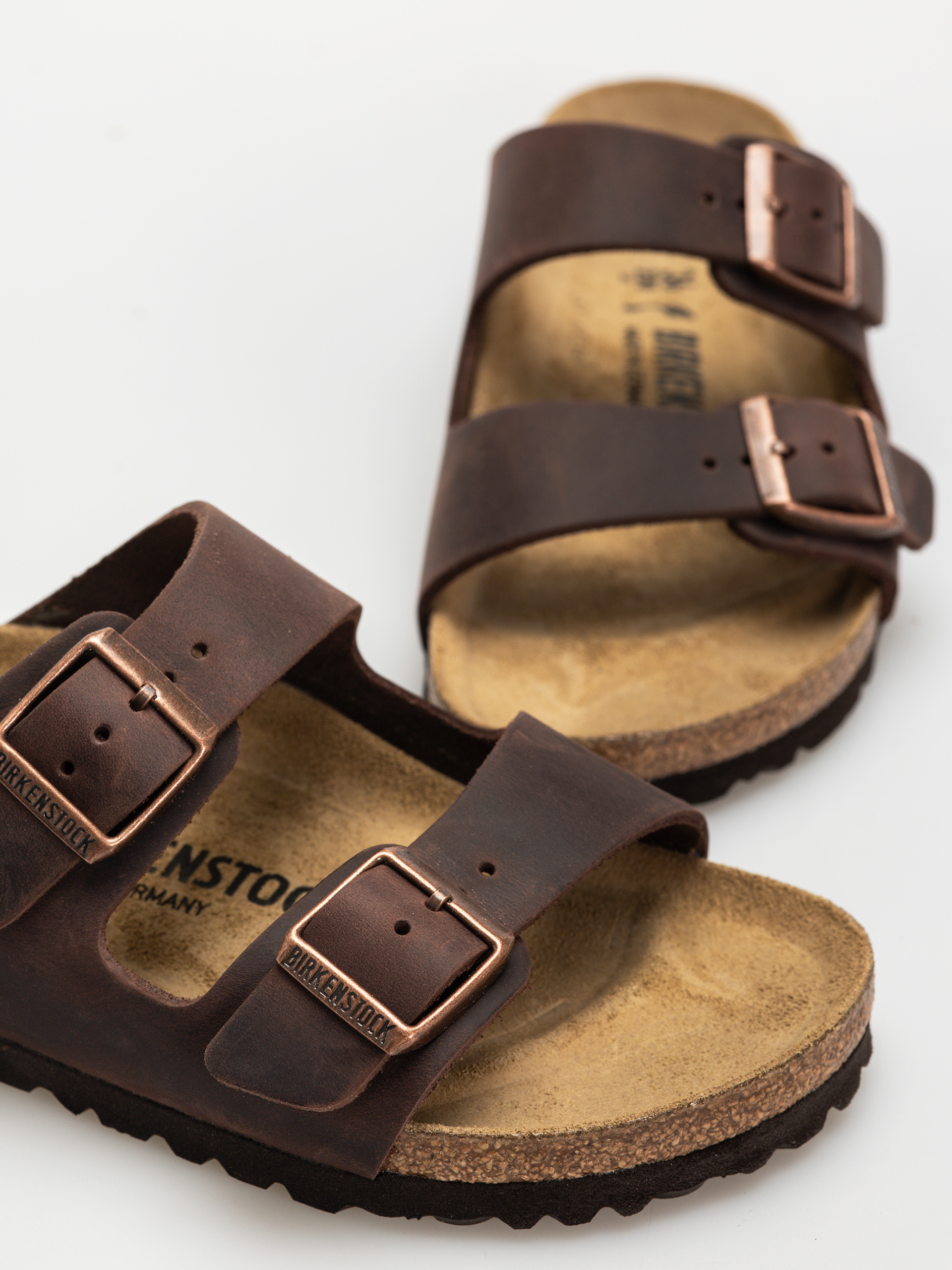 Plážovky Birkenstock Arizona Oiled Leather Narrow Wmn (habana)