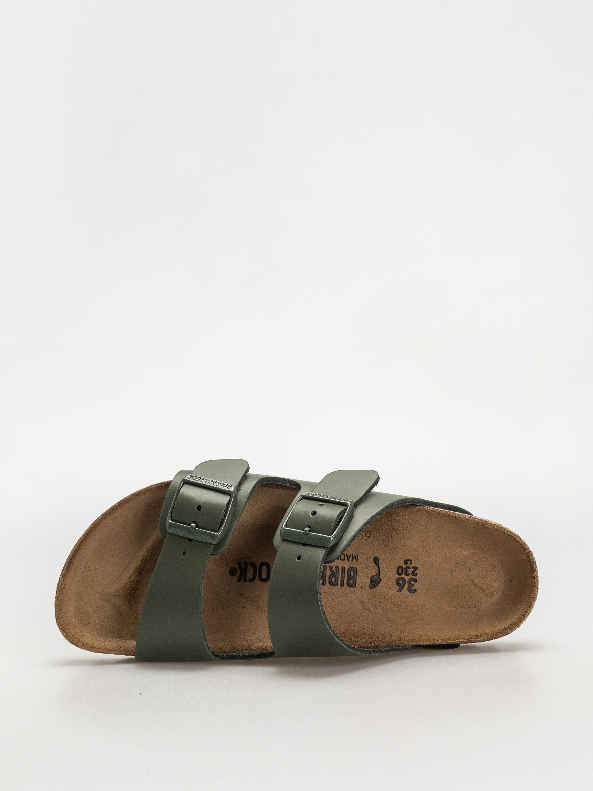 Plážovky Birkenstock Arizona Natural Leather Narrow Wmn (thyme)