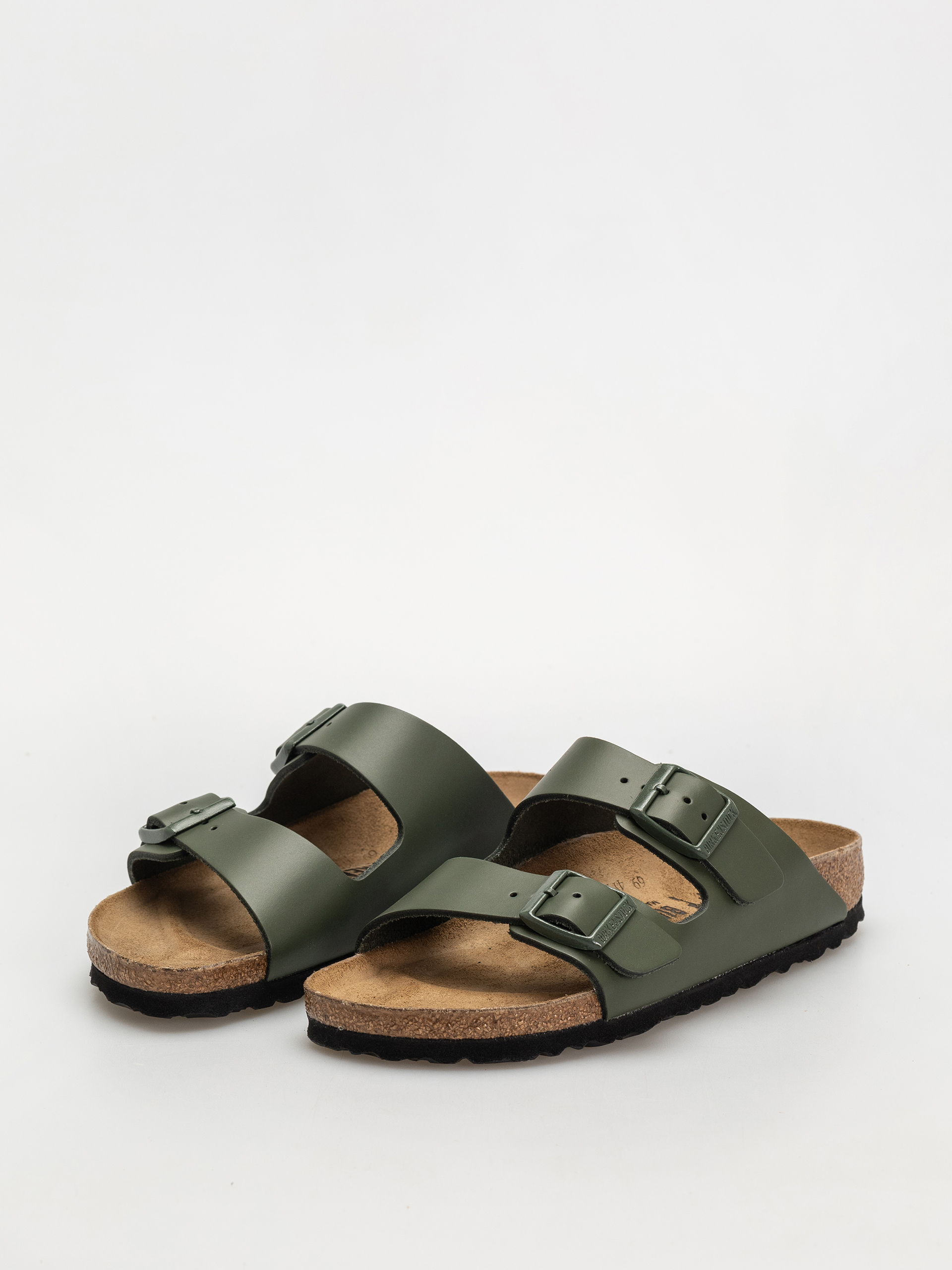 Plážovky Birkenstock Arizona Natural Leather Narrow Wmn (thyme)