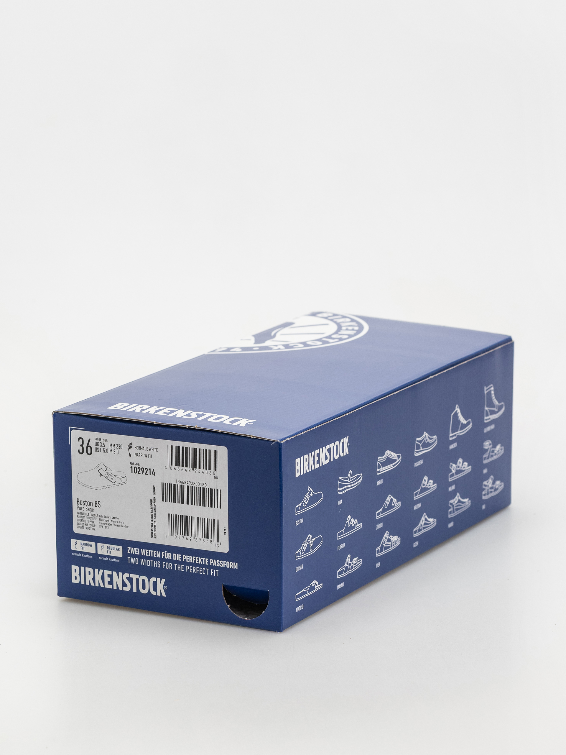 Plážovky Birkenstock Boston Suede Leather Narrow Wmn (pure sage)