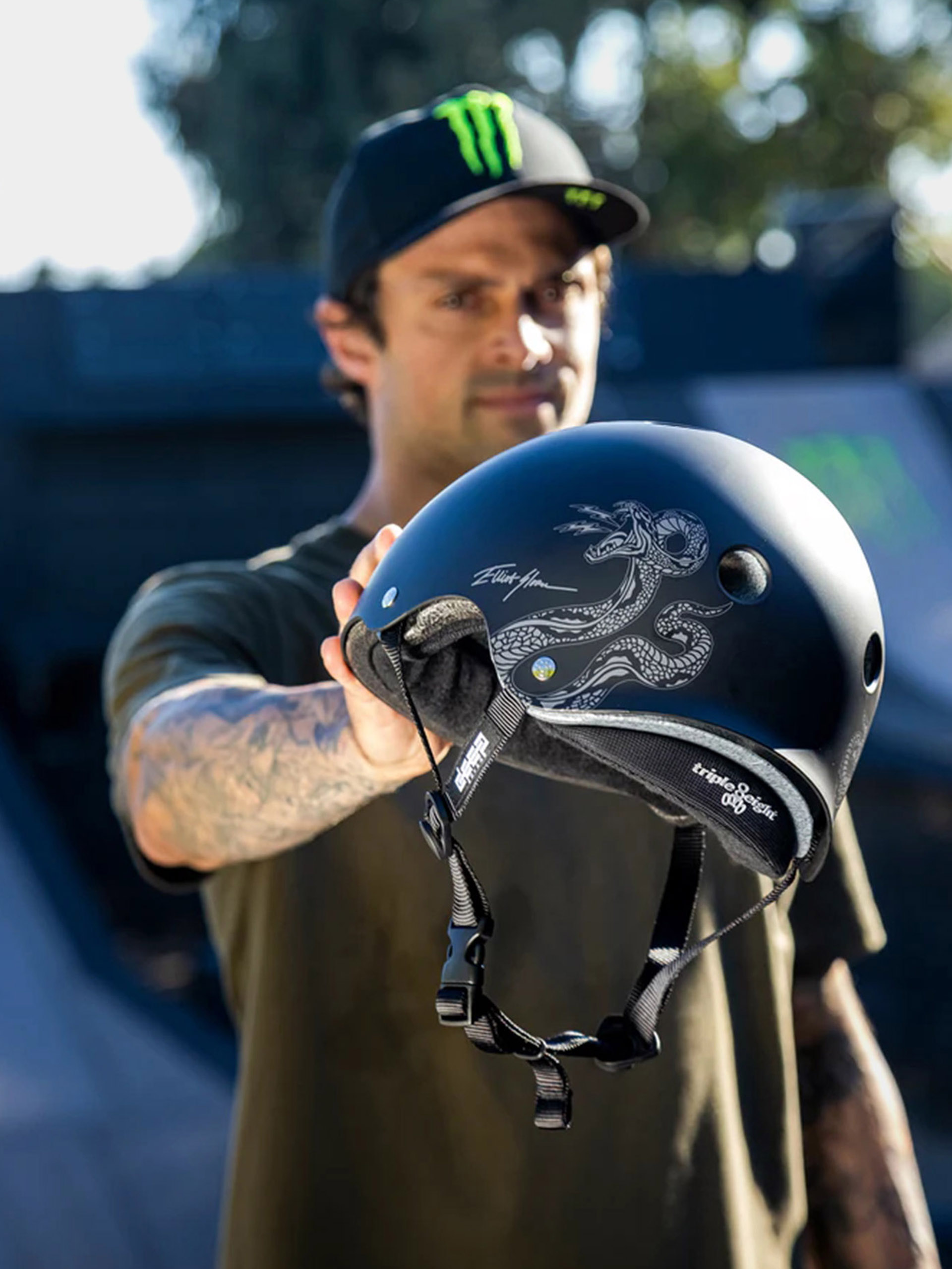 Helma Triple Eight Deep Cover Helmet (elliot sloan signature edition)