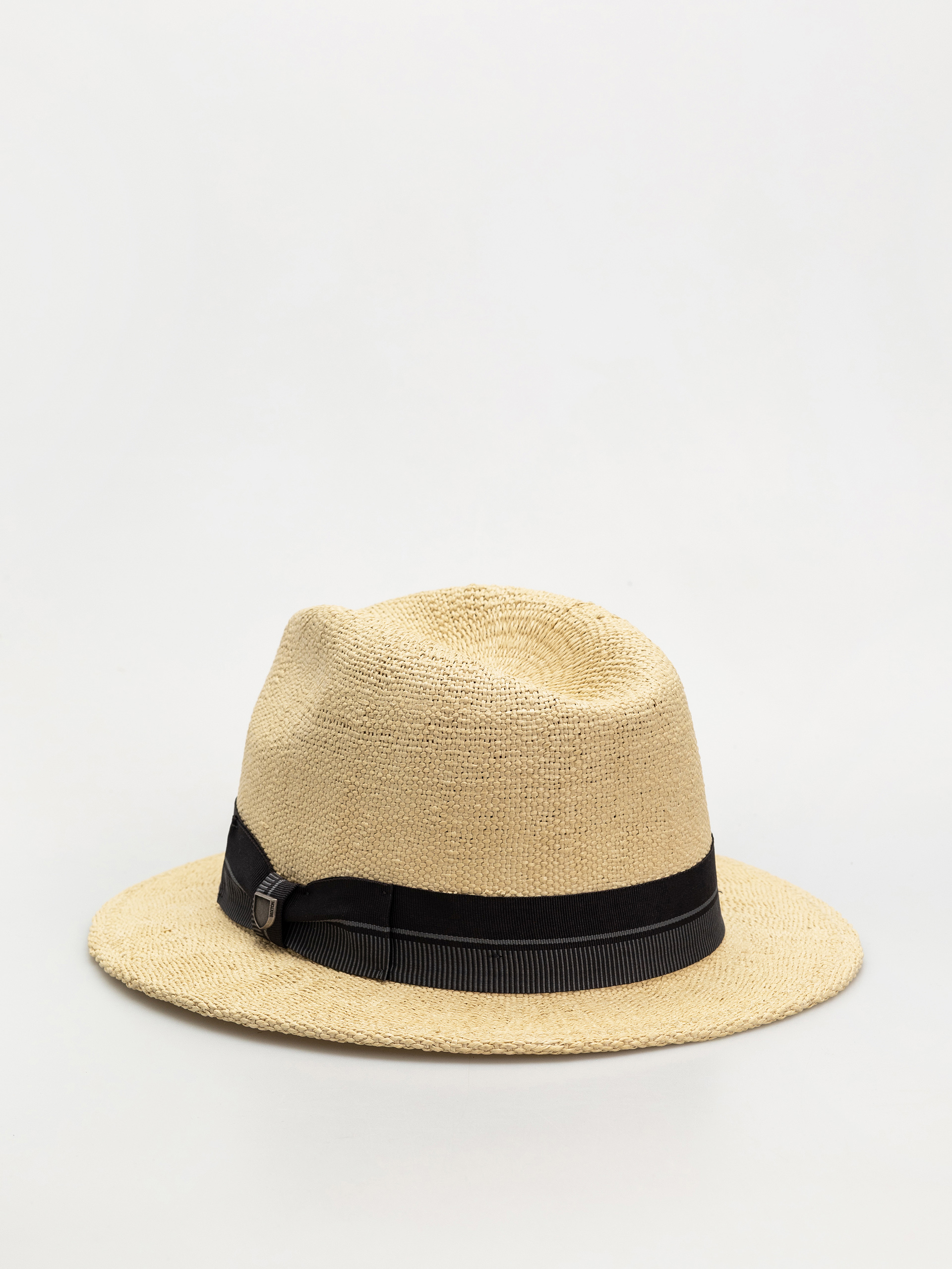 Klobouk Brixton Roma Straw Fedora (natural/black)