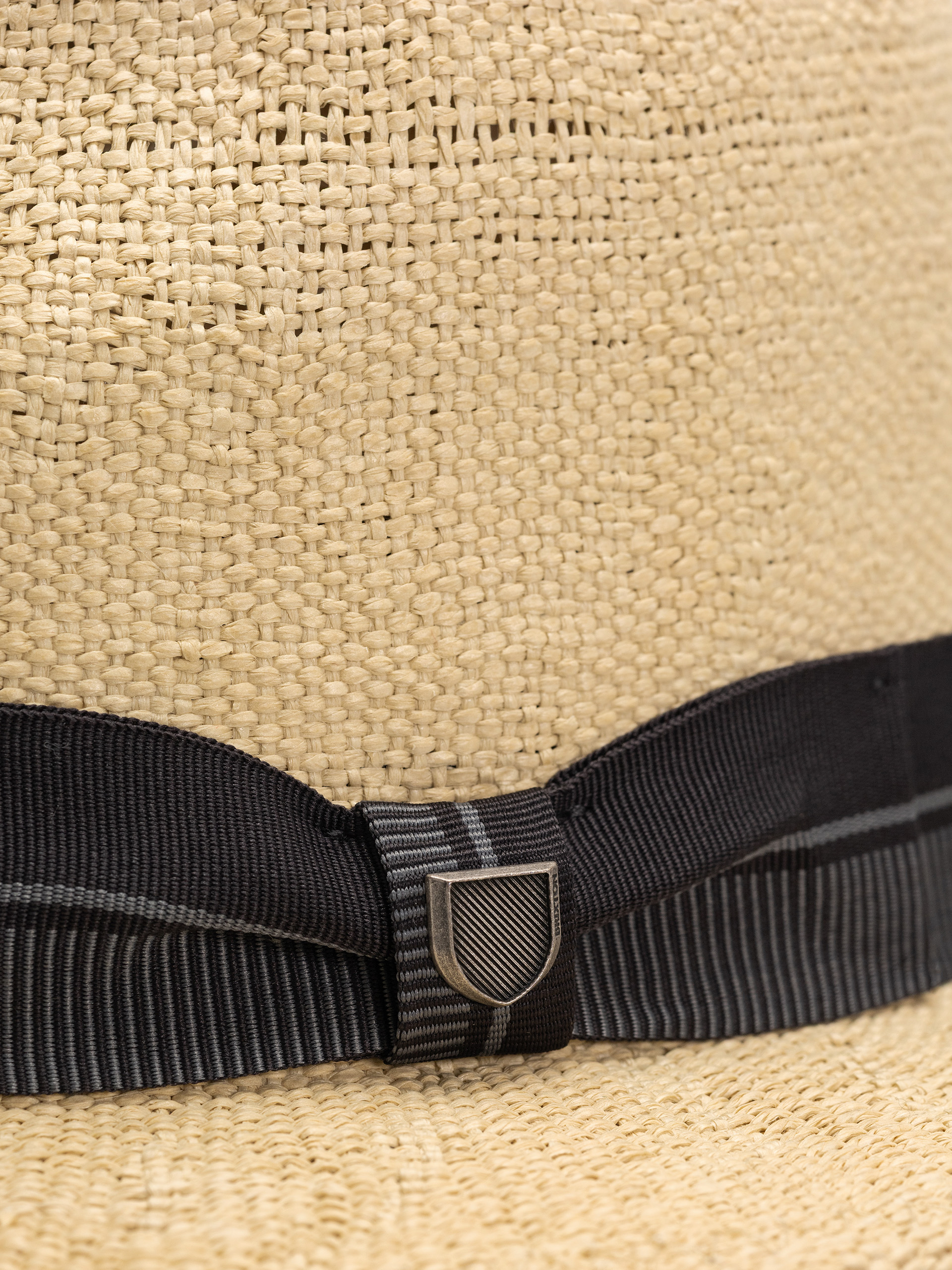Klobouk Brixton Roma Straw Fedora (natural/black)