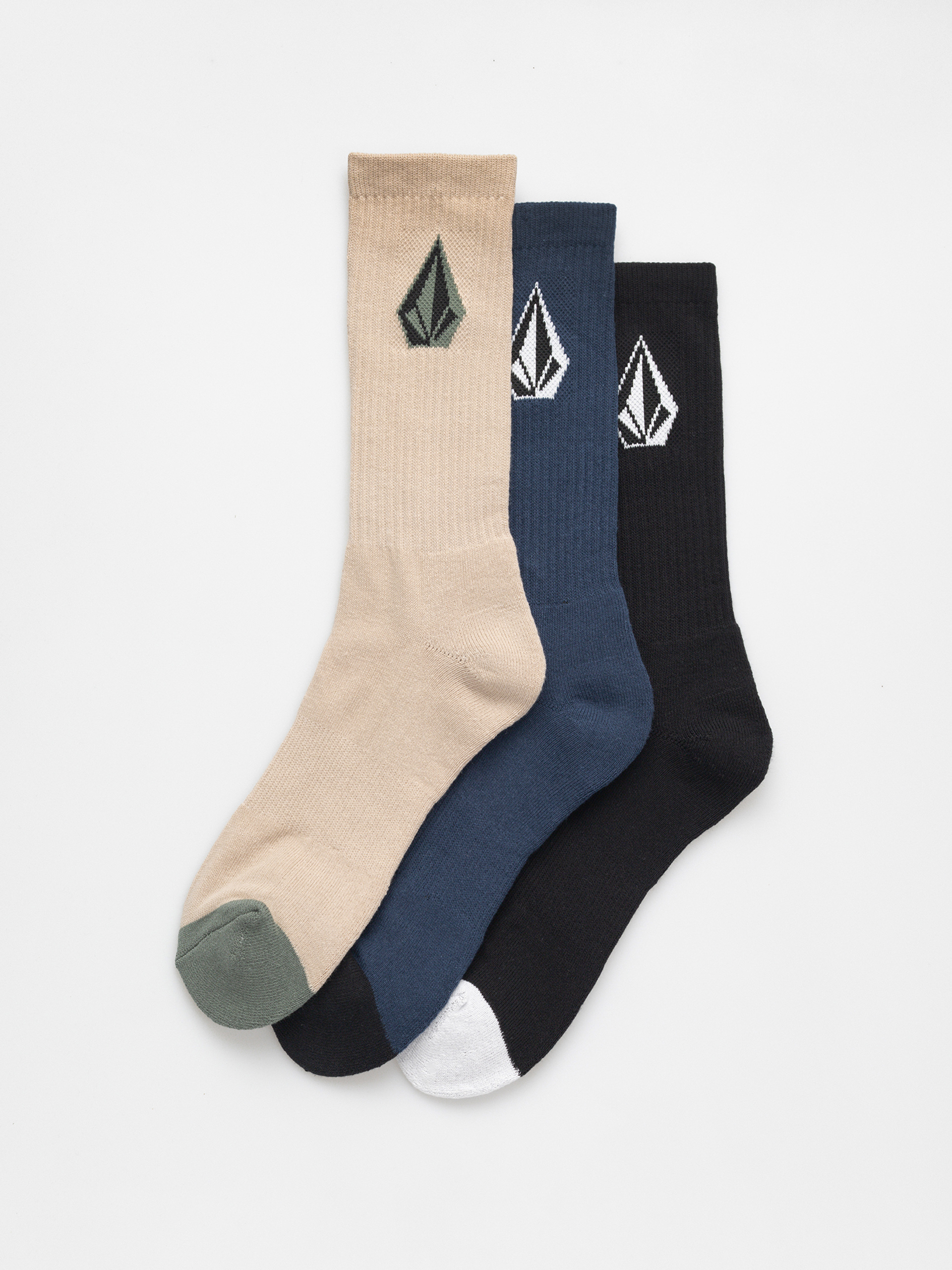 Ponožky Volcom Full Stone Mix 3Pk (pale khaki)