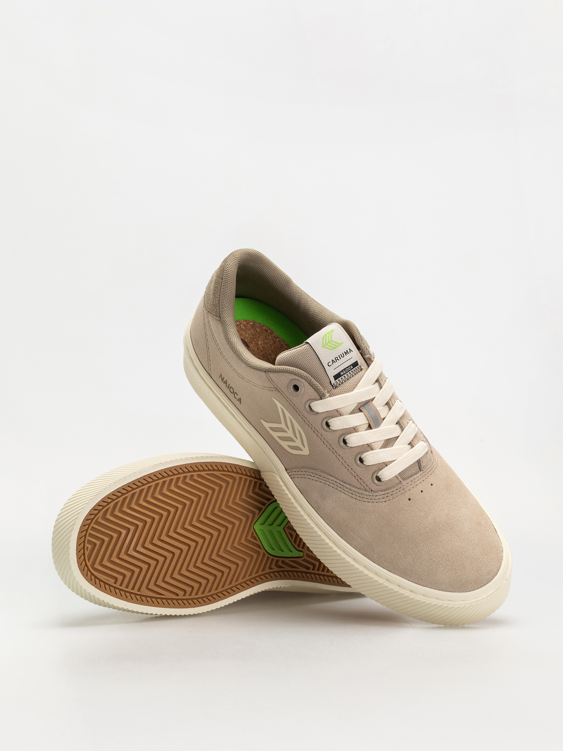 Boty Cariuma Naioca Pro (plaza taupe suede and canvas ivory logo laurel oak)