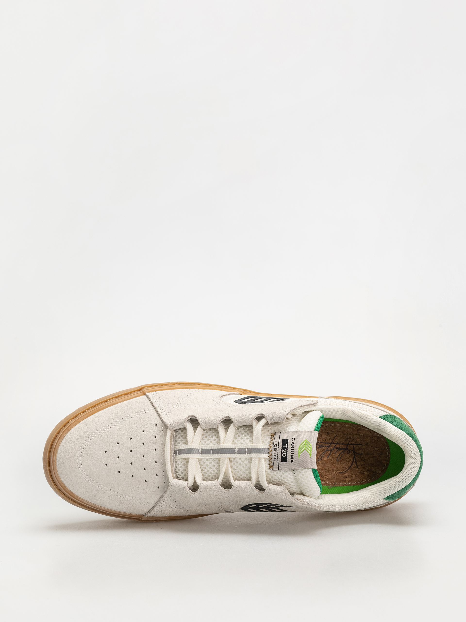 Boty Cariuma T20 Pro (gum smoke white suede and mesh black logo green)