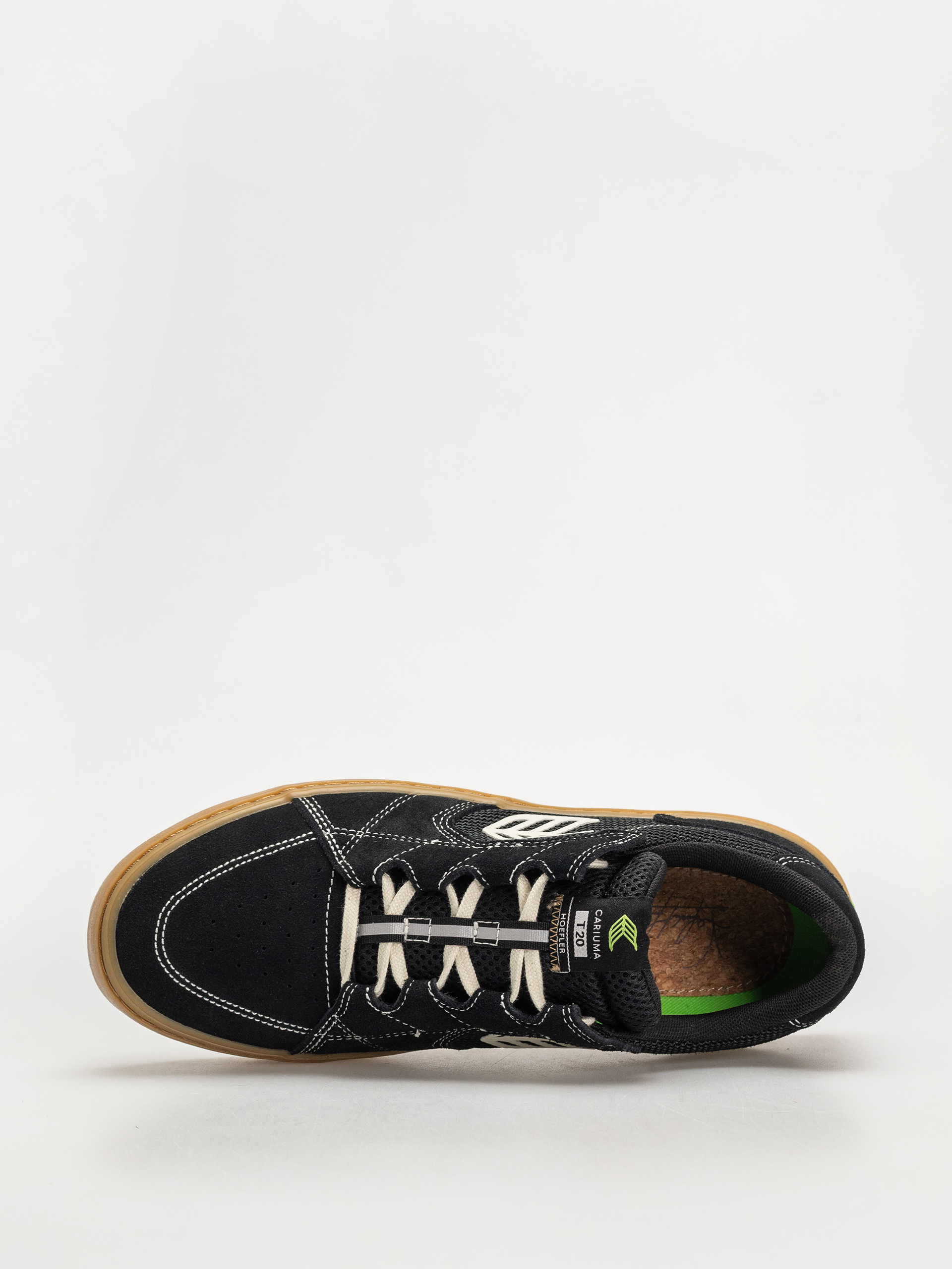 Boty Cariuma T20 Pro (gum black suede and mesh ivory logo contrast thread)