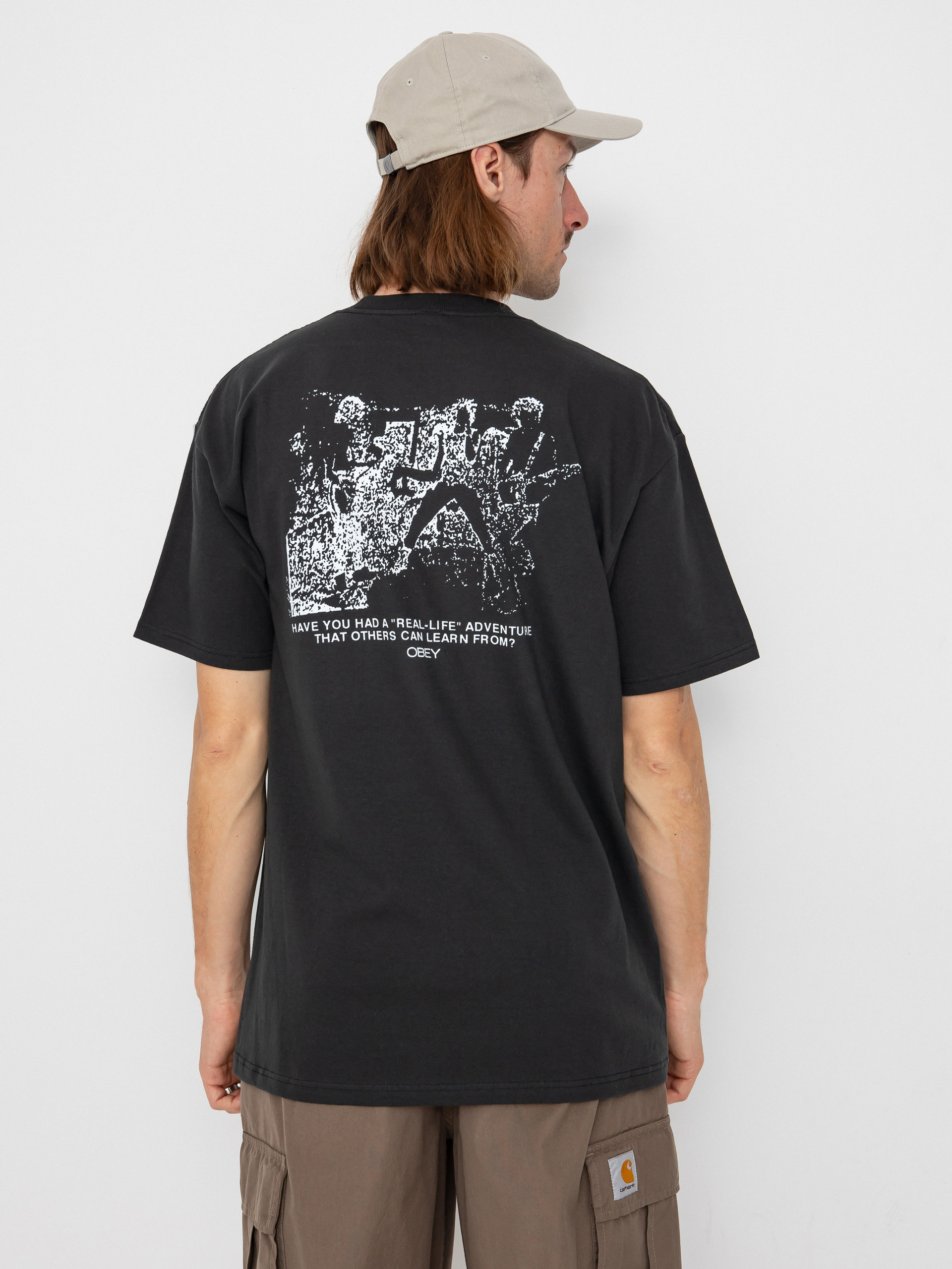 Tričko OBEY Real Life (vintage black)