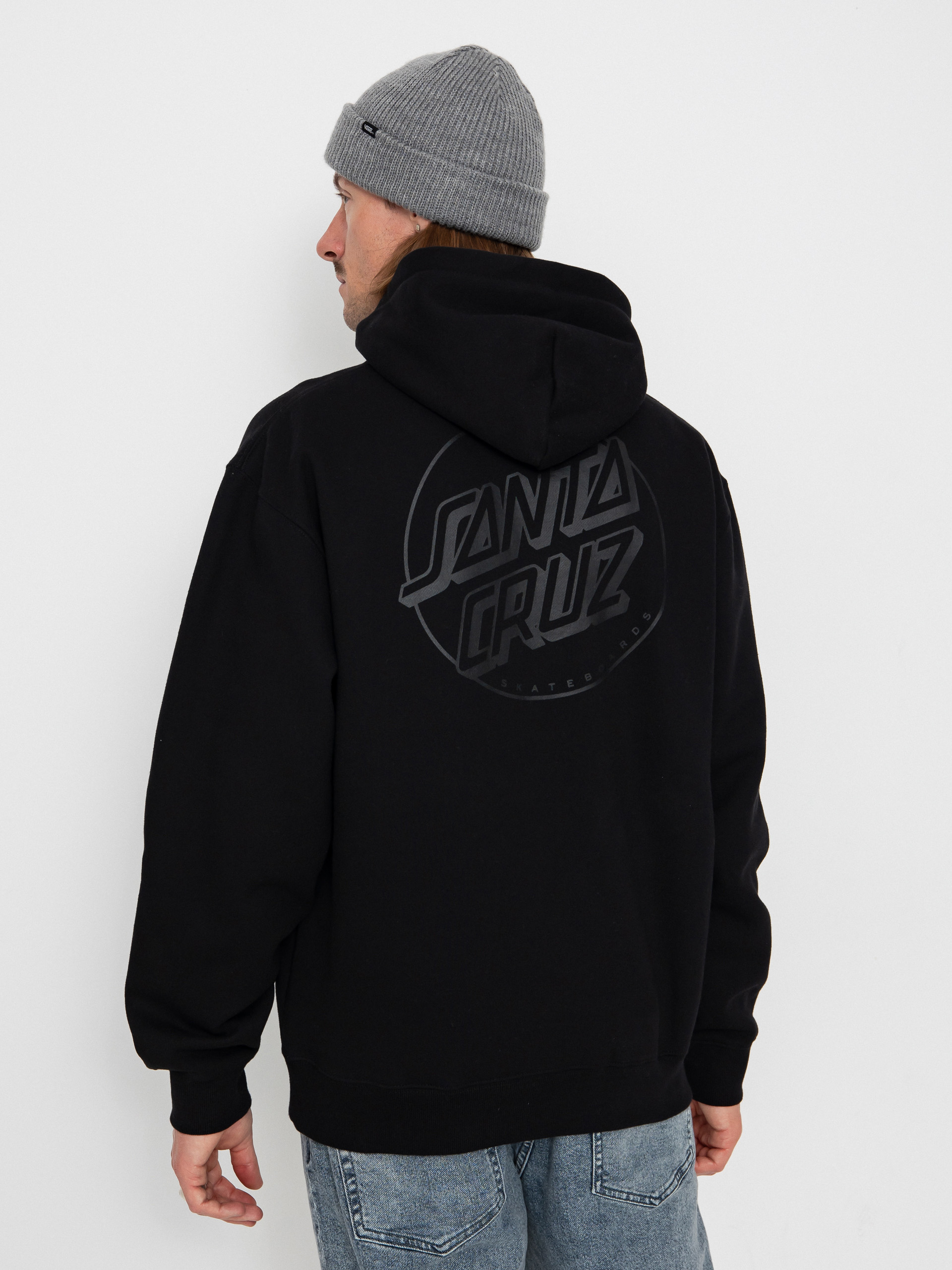 Mikina s kapucí Santa Cruz Tonal Opus Dot Stripe HD (black)