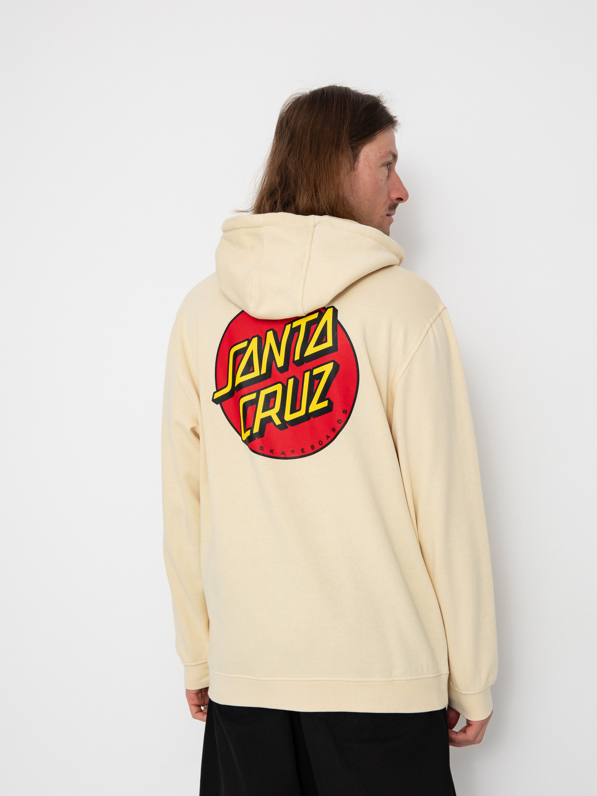 Mikina s kapucu00ed Santa Cruz Classic Dot Chest HD (blond wood)