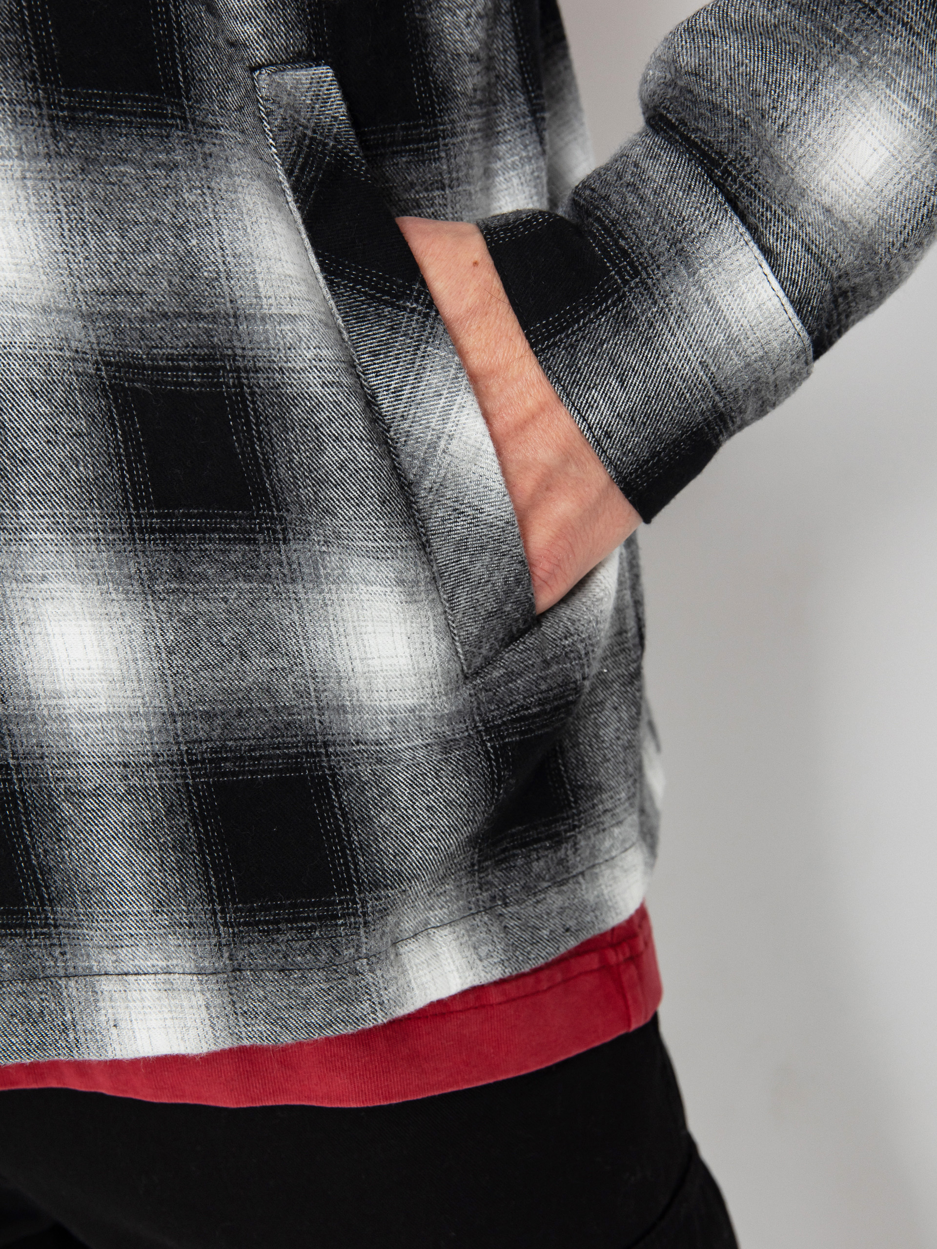 Košile Spitfire Demonseed Hooded Flannel (black/white/multi color embroideries)