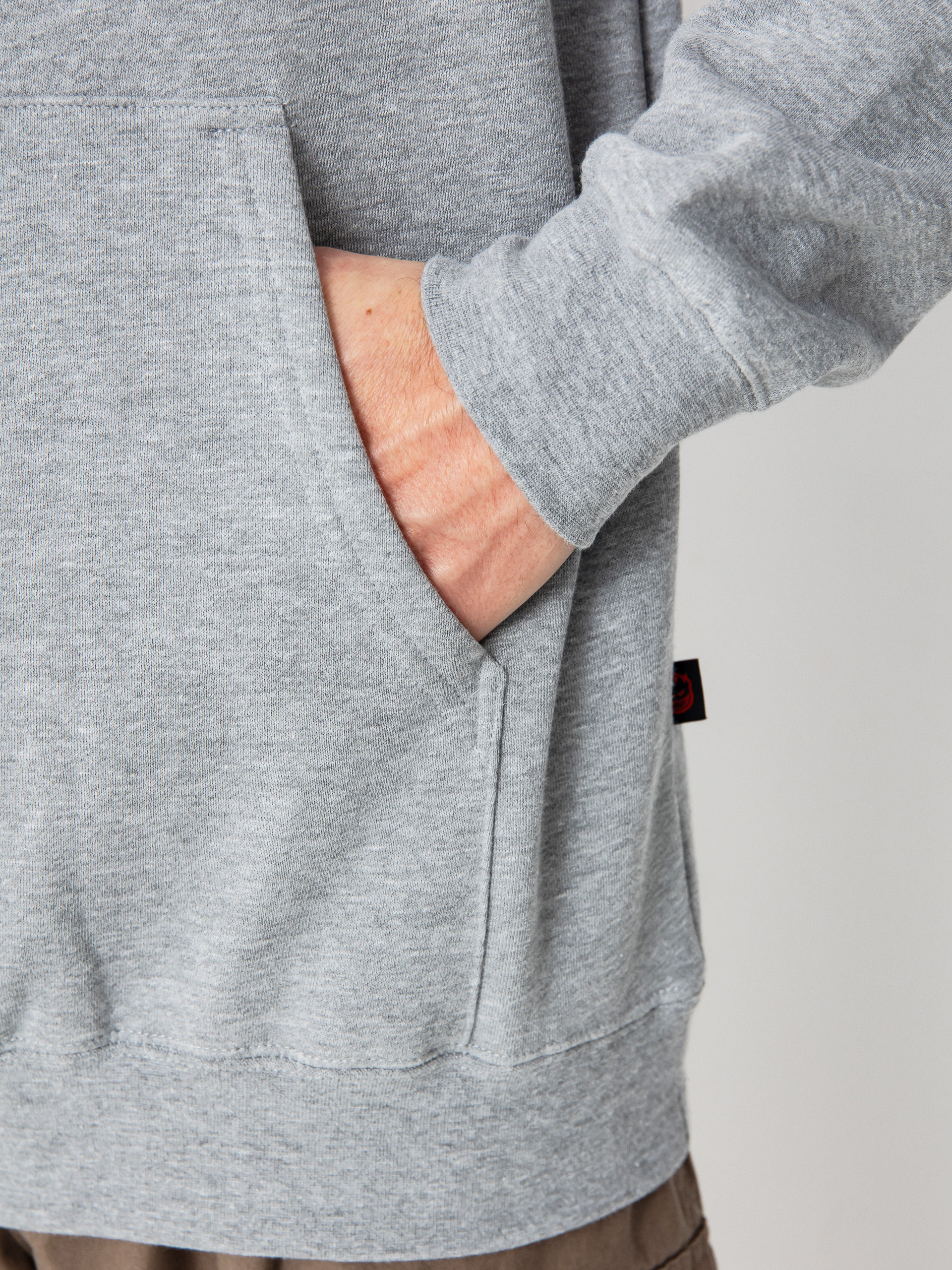 Mikina s kapucí Spitfire Immortal Fire Emb HD (grey heather)