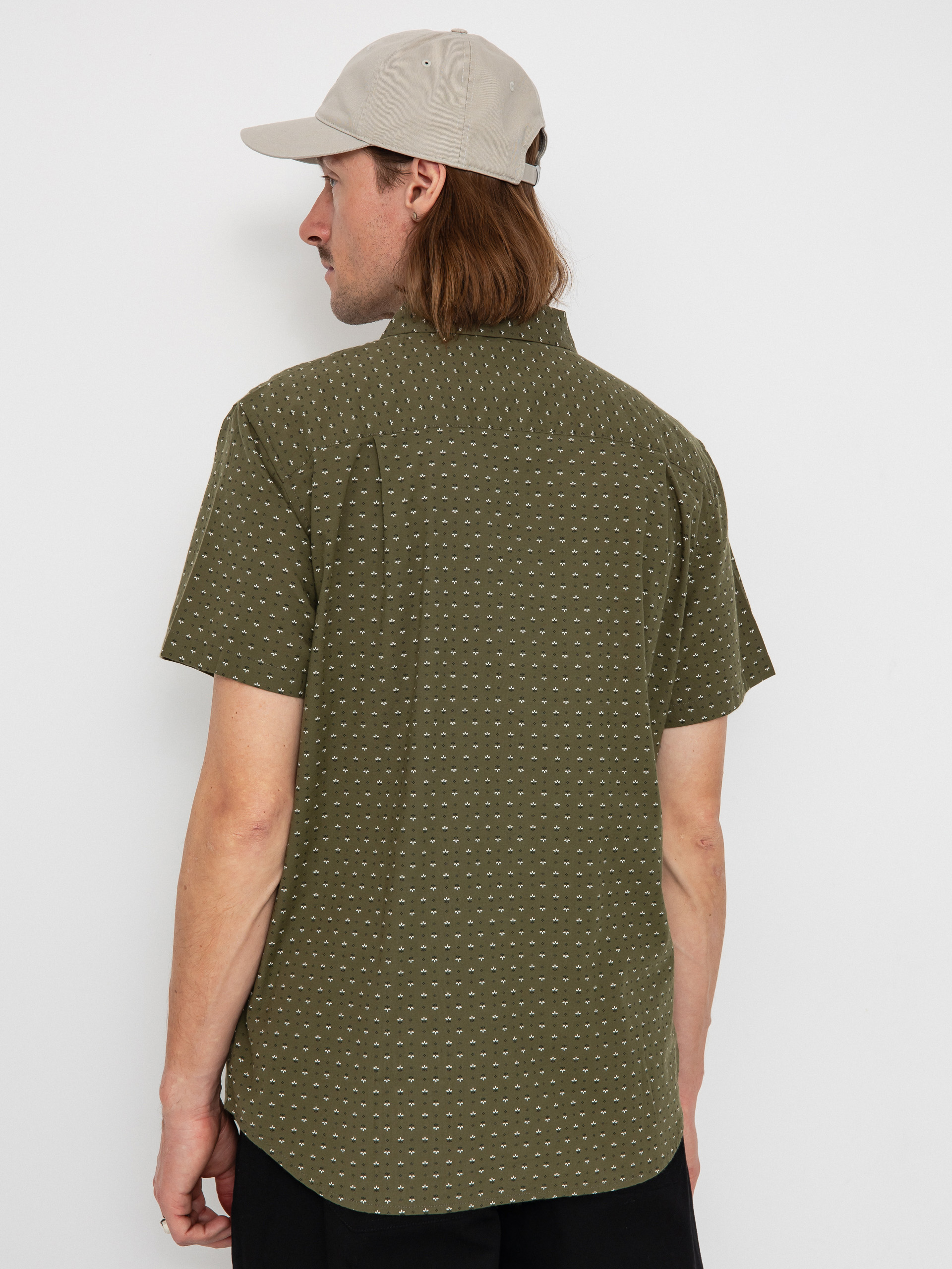 Košile Brixton Charter Print (ivy green/micro floral)