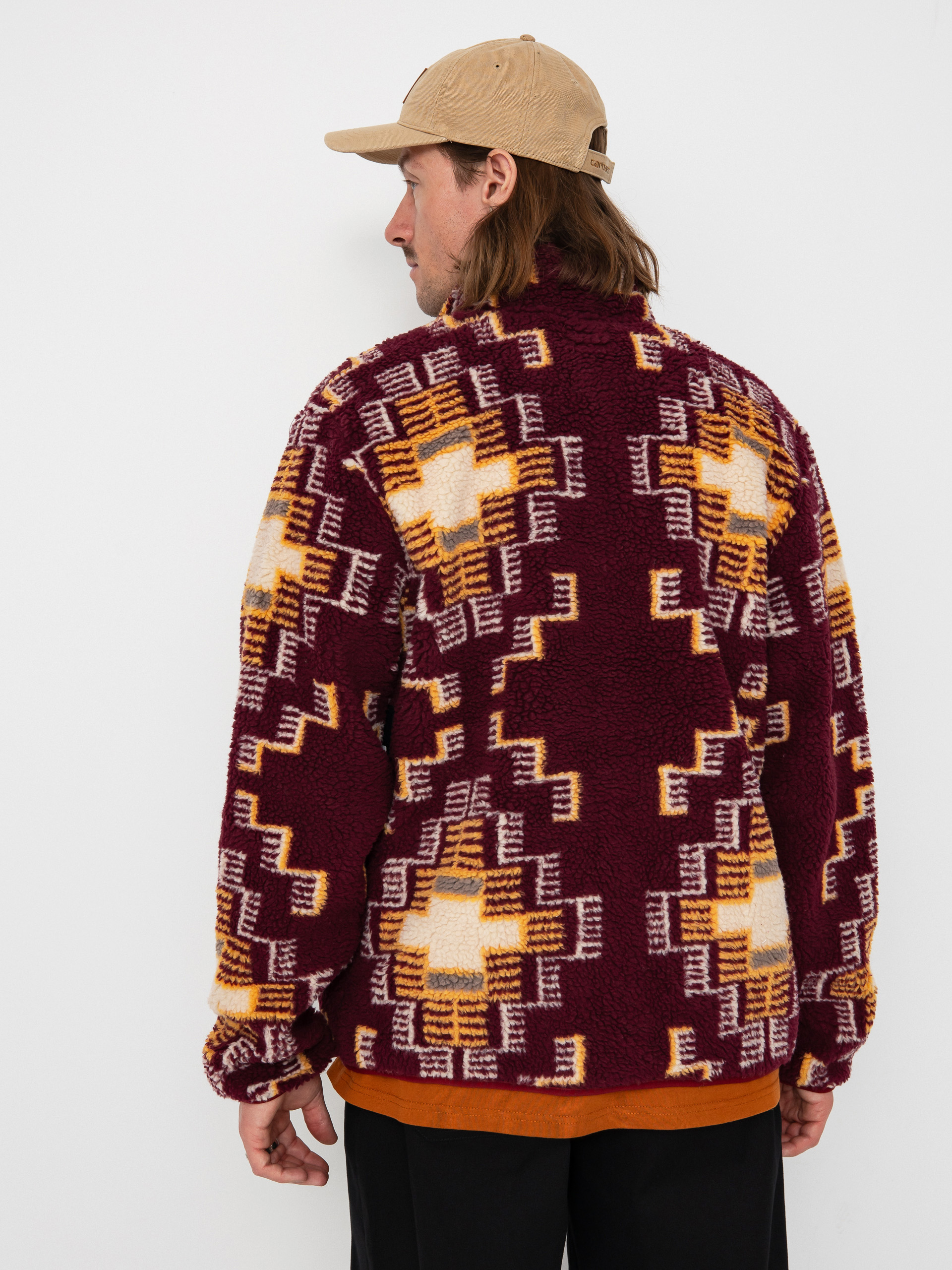 Bunda Brixton Arctic Fleece Mock Neck (light cabernet)