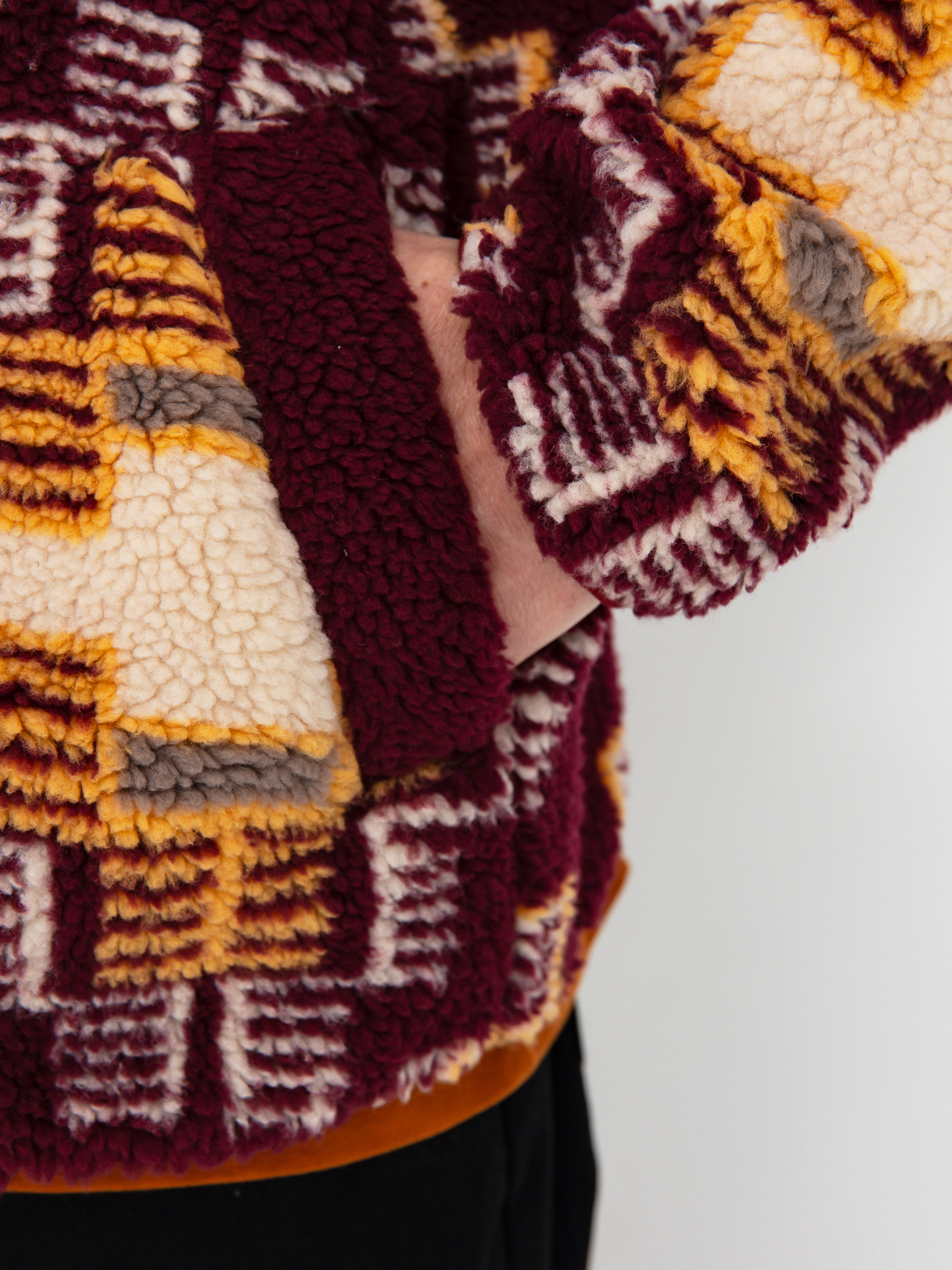 Bunda Brixton Arctic Fleece Mock Neck (light cabernet)