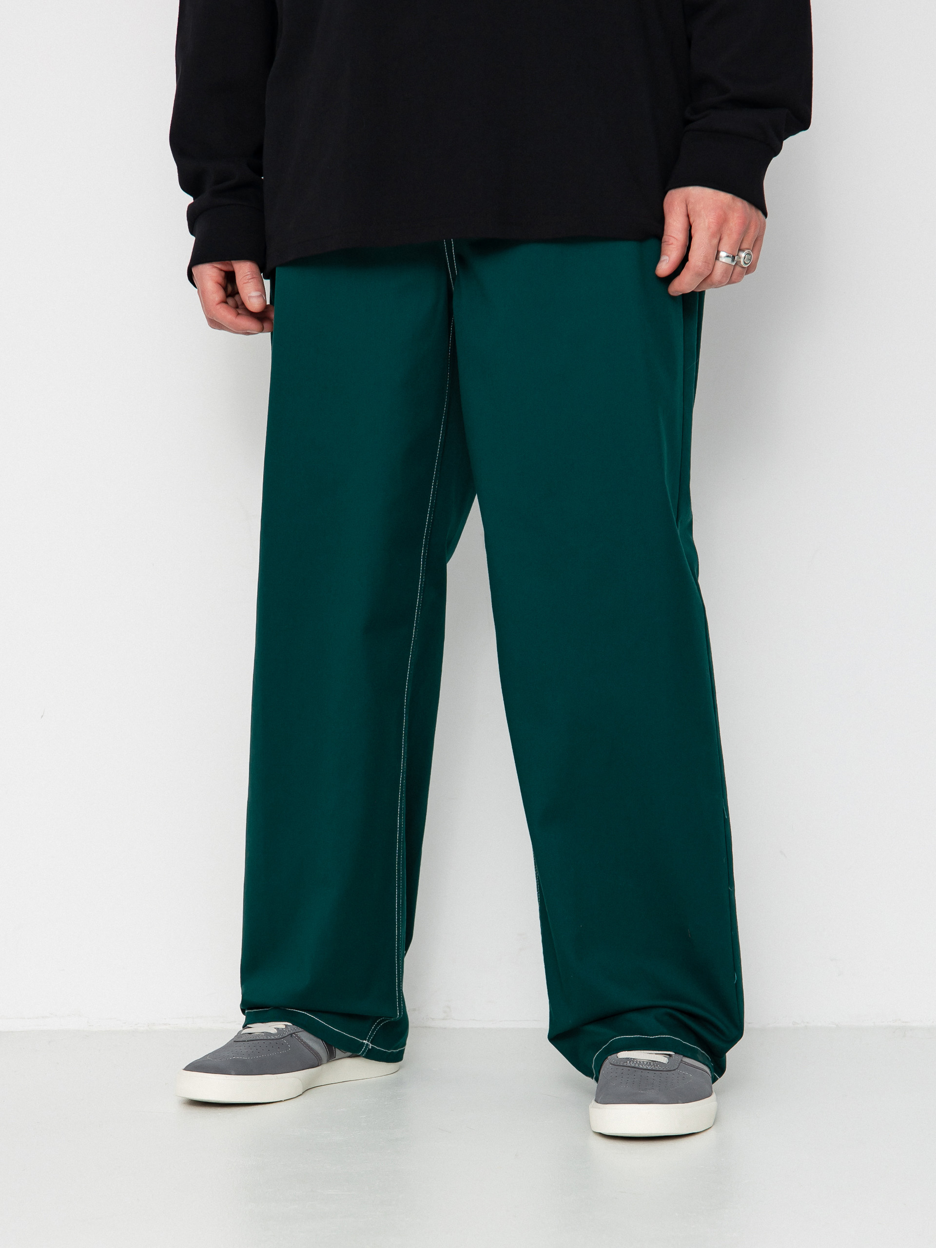 Kalhoty Brixton Baggy Skate (deep emerald)