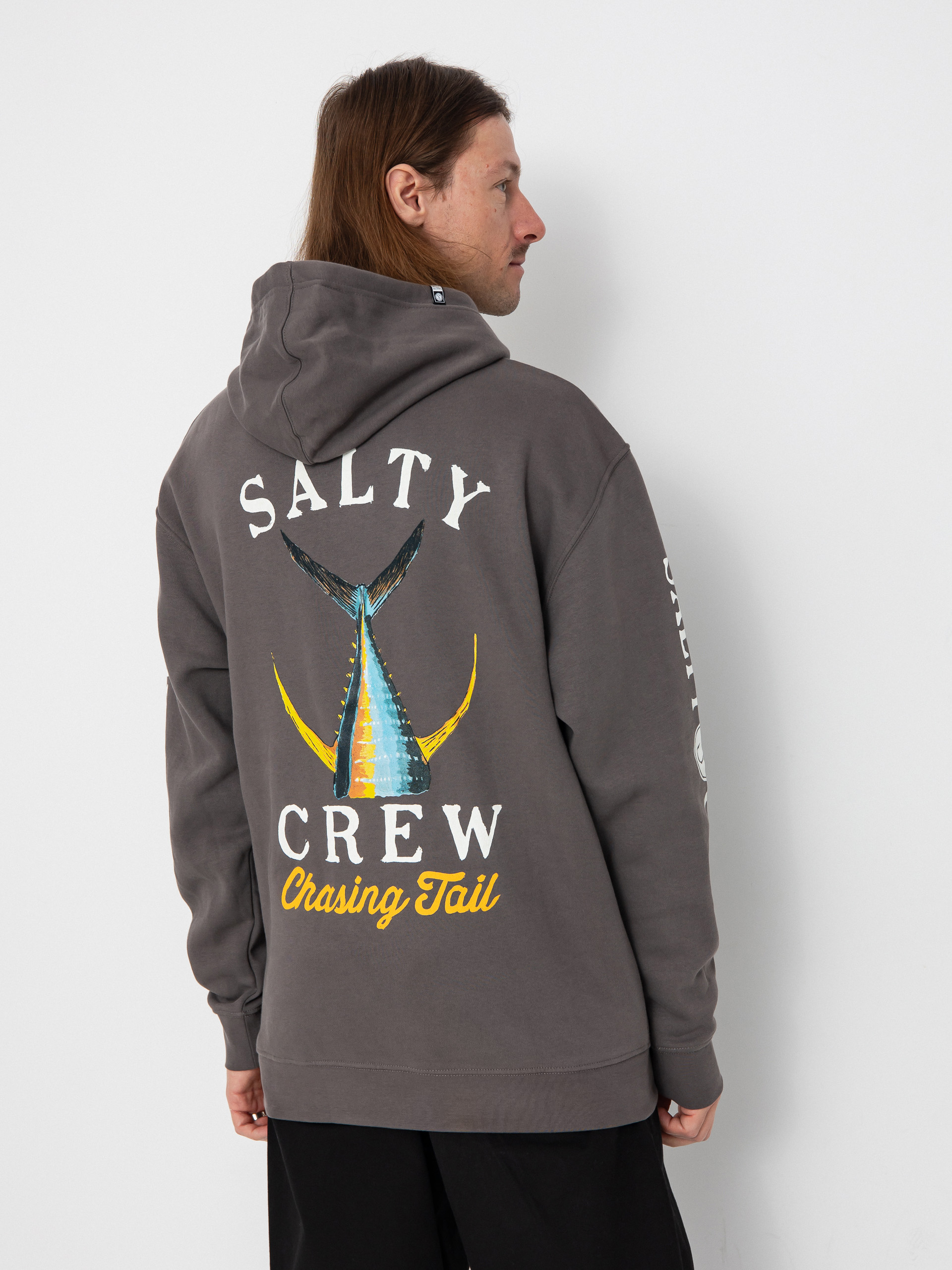 Mikina s kapucí Salty Crew Tailed HD (charcoal)