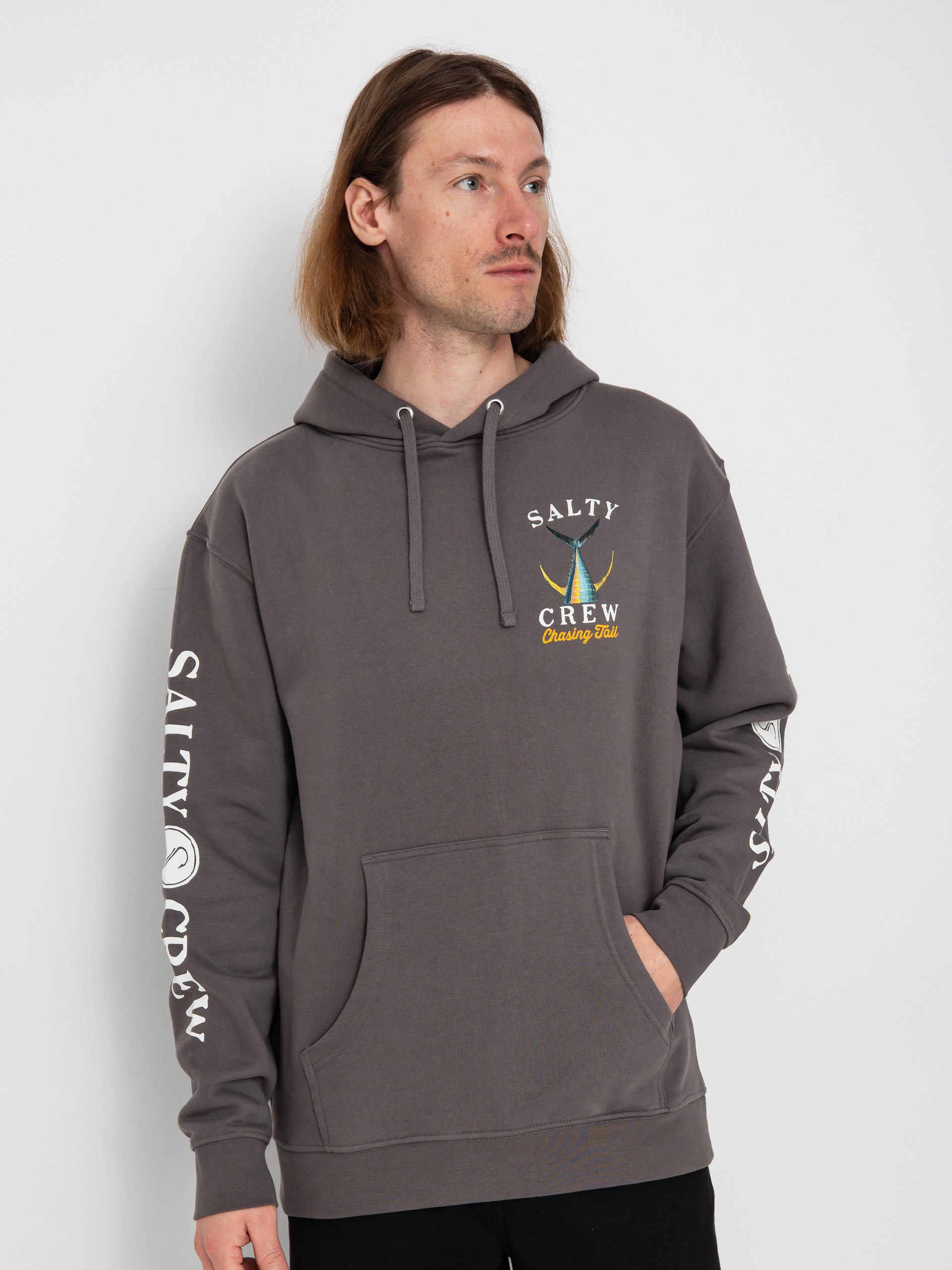 Mikina s kapucí Salty Crew Tailed HD (charcoal)