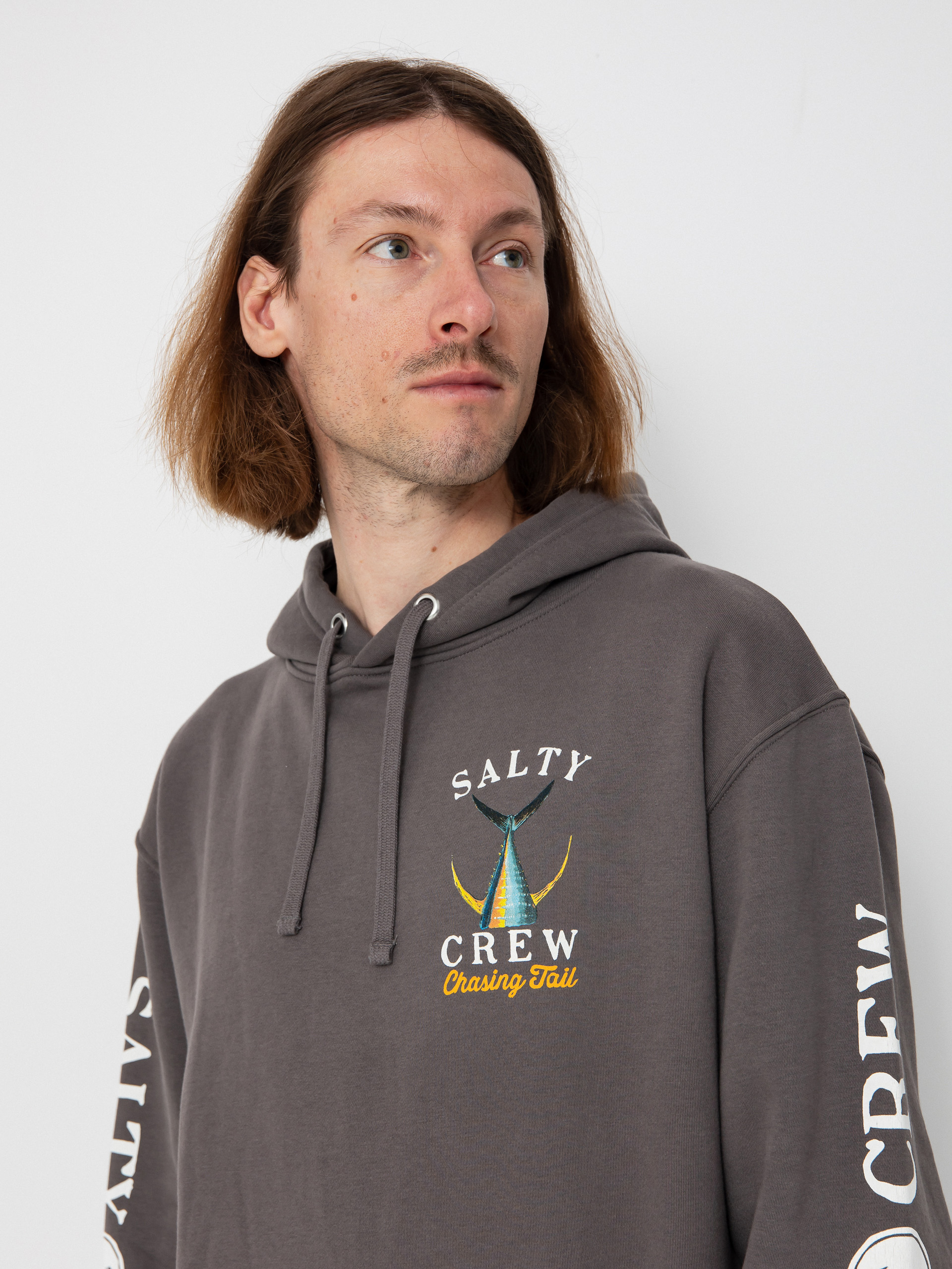 Mikina s kapucí Salty Crew Tailed HD (charcoal)