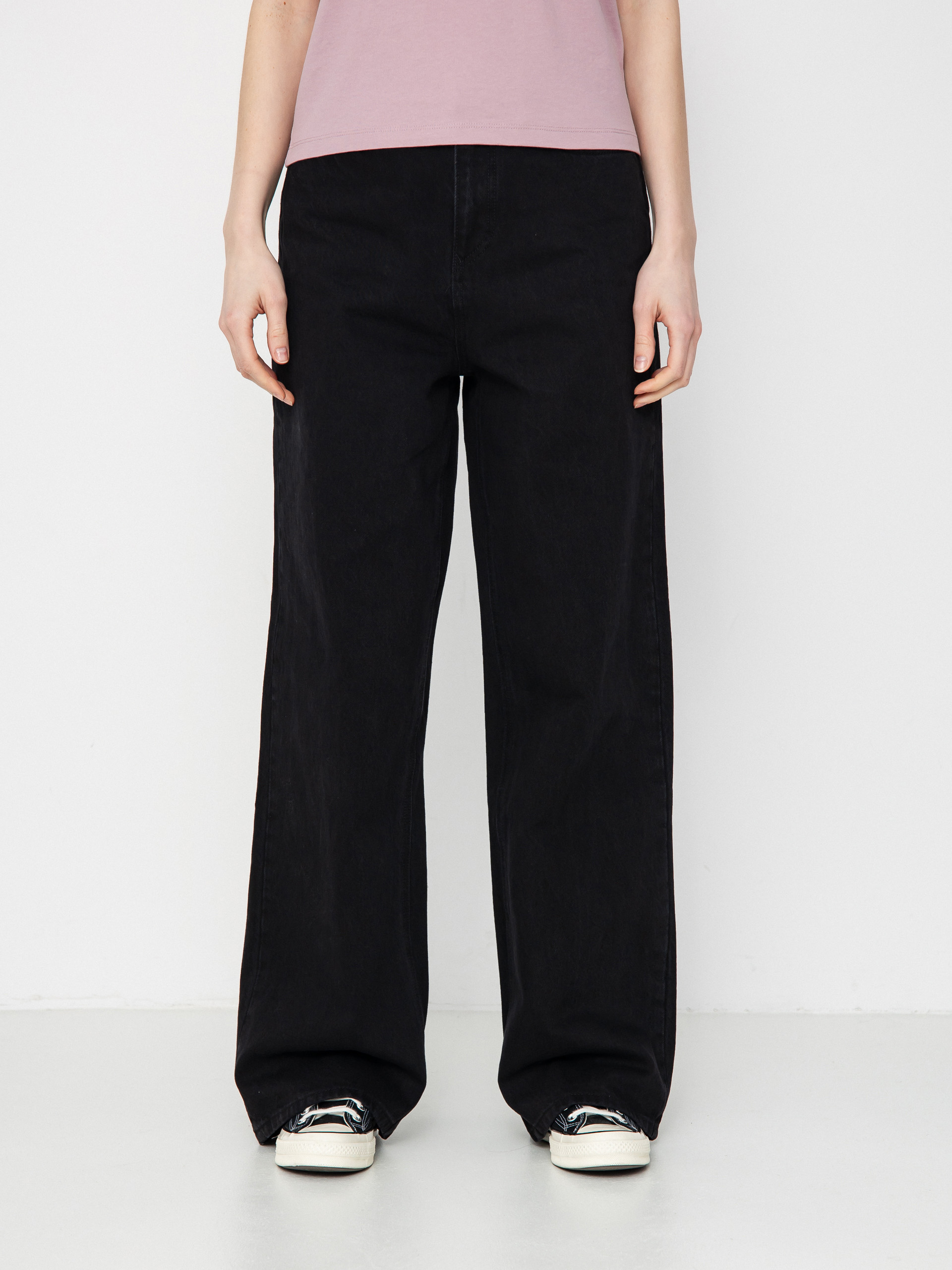 Kalhoty Volcom Stoned Bf Hirise Wmn (black)