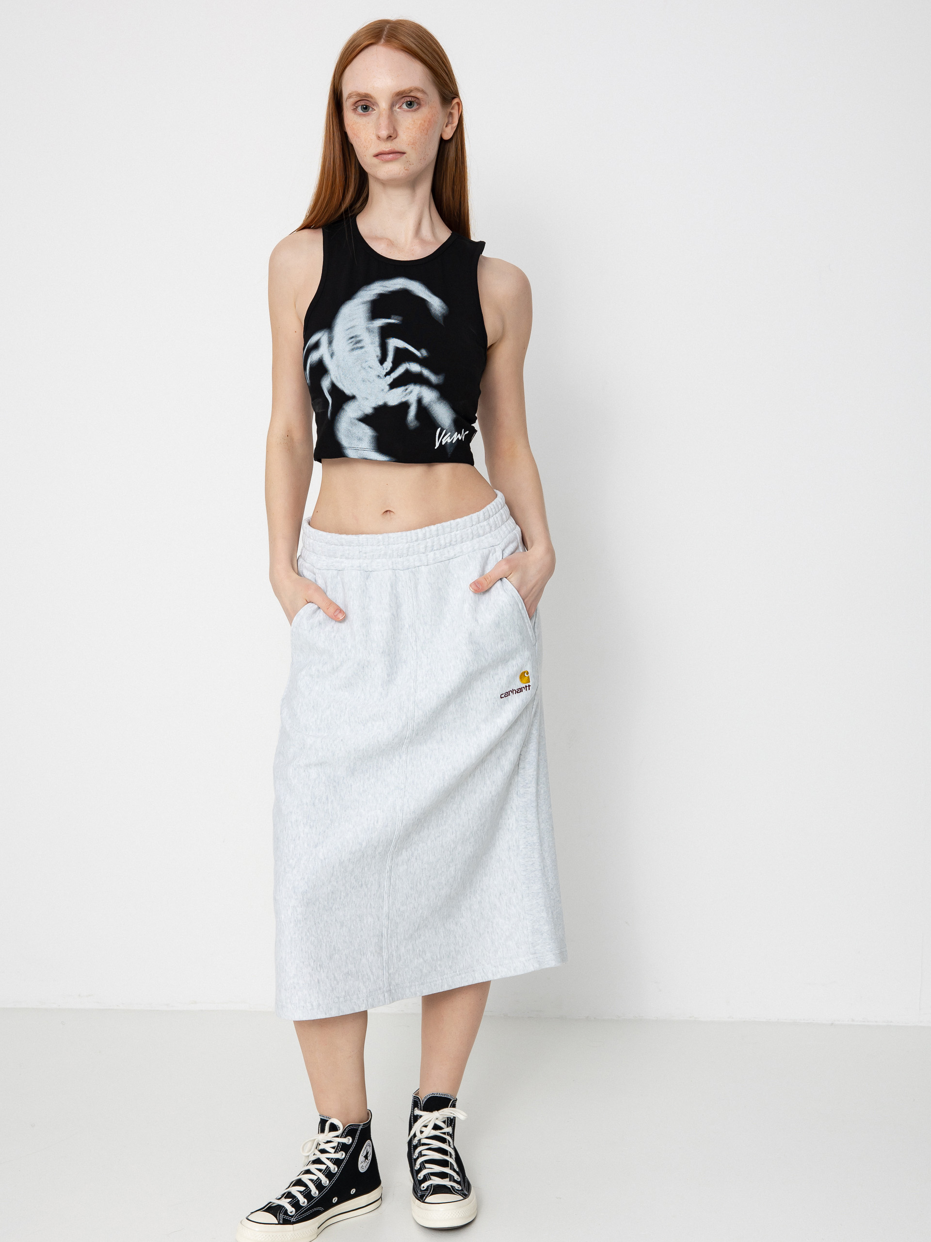 Sukně Carhartt WIP American Script Wmn (ash heather)