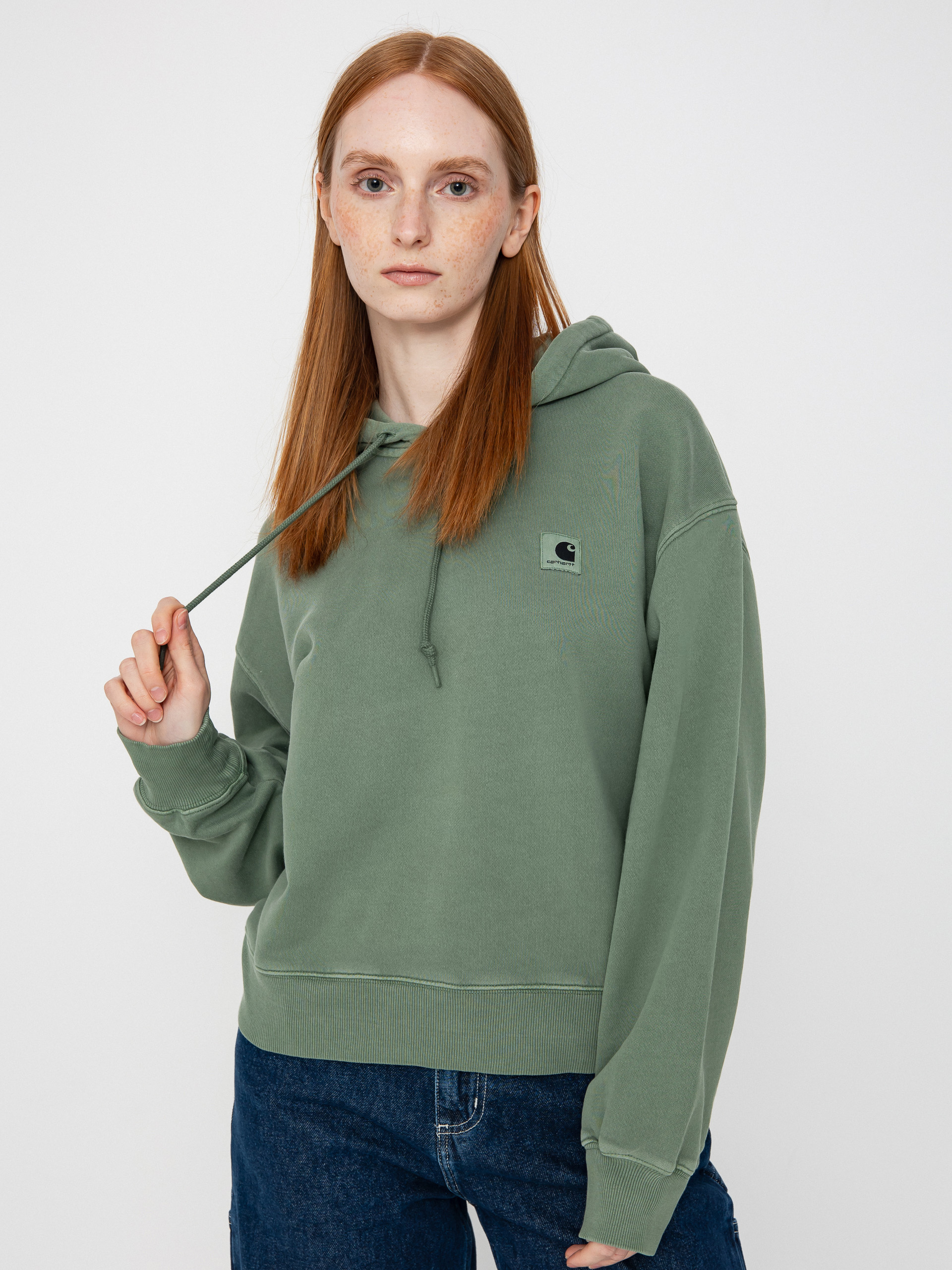 Mikina s kapucí Carhartt WIP Nelson HD Wmn (park)