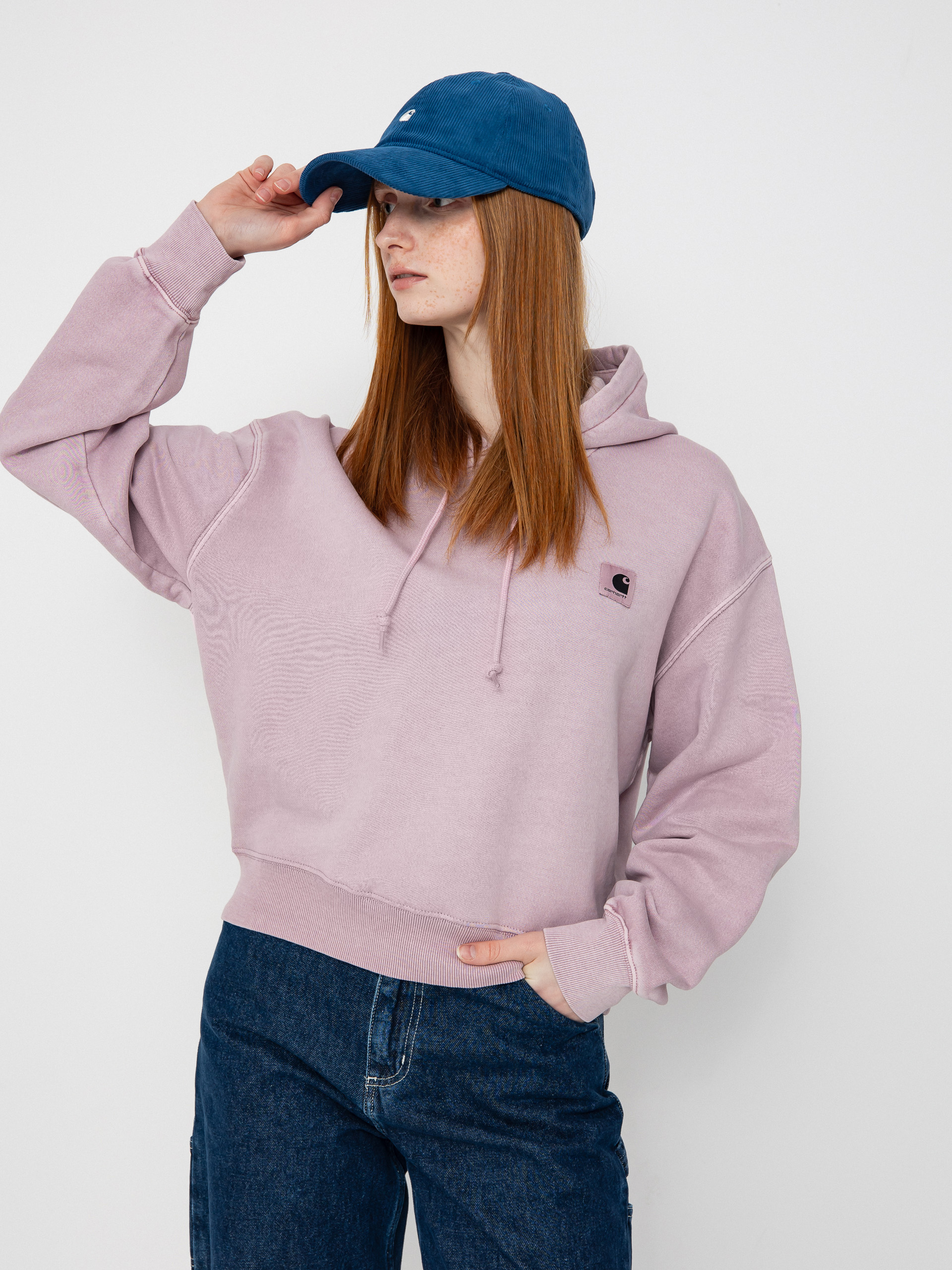 Mikina s kapucí Carhartt WIP Nelson HD Wmn (hortensia)