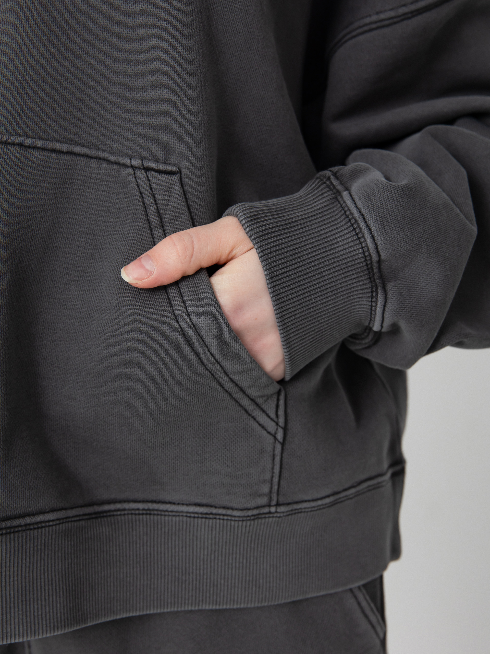 Mikina s kapucí Carhartt WIP Benton HD Wmn (black)