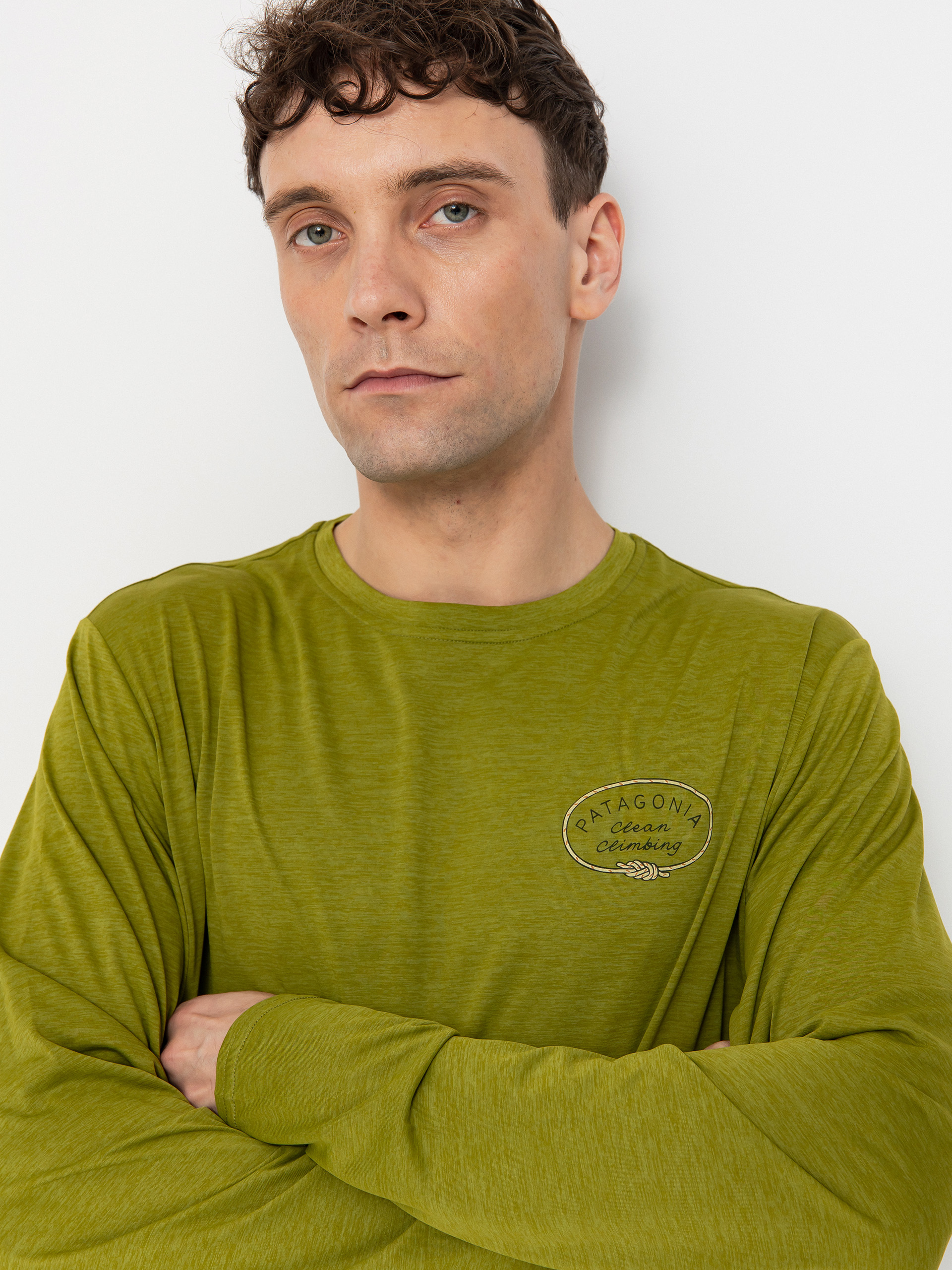 Triko Patagonia Cap Cool Daily Graphic (clean climb roots/graze green x-dye)