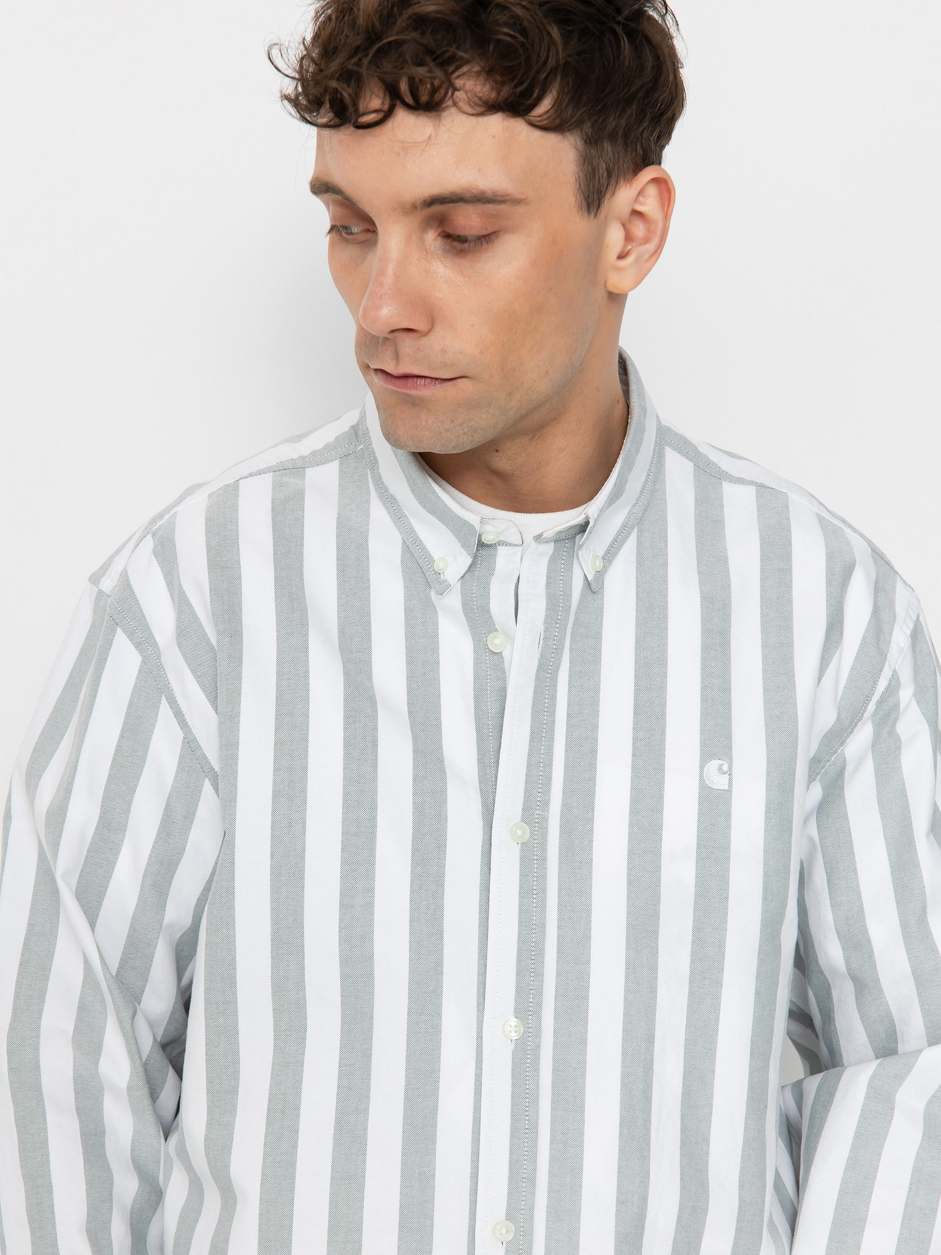 Košile Carhartt WIP Dillion (dillion stripe/park/white)