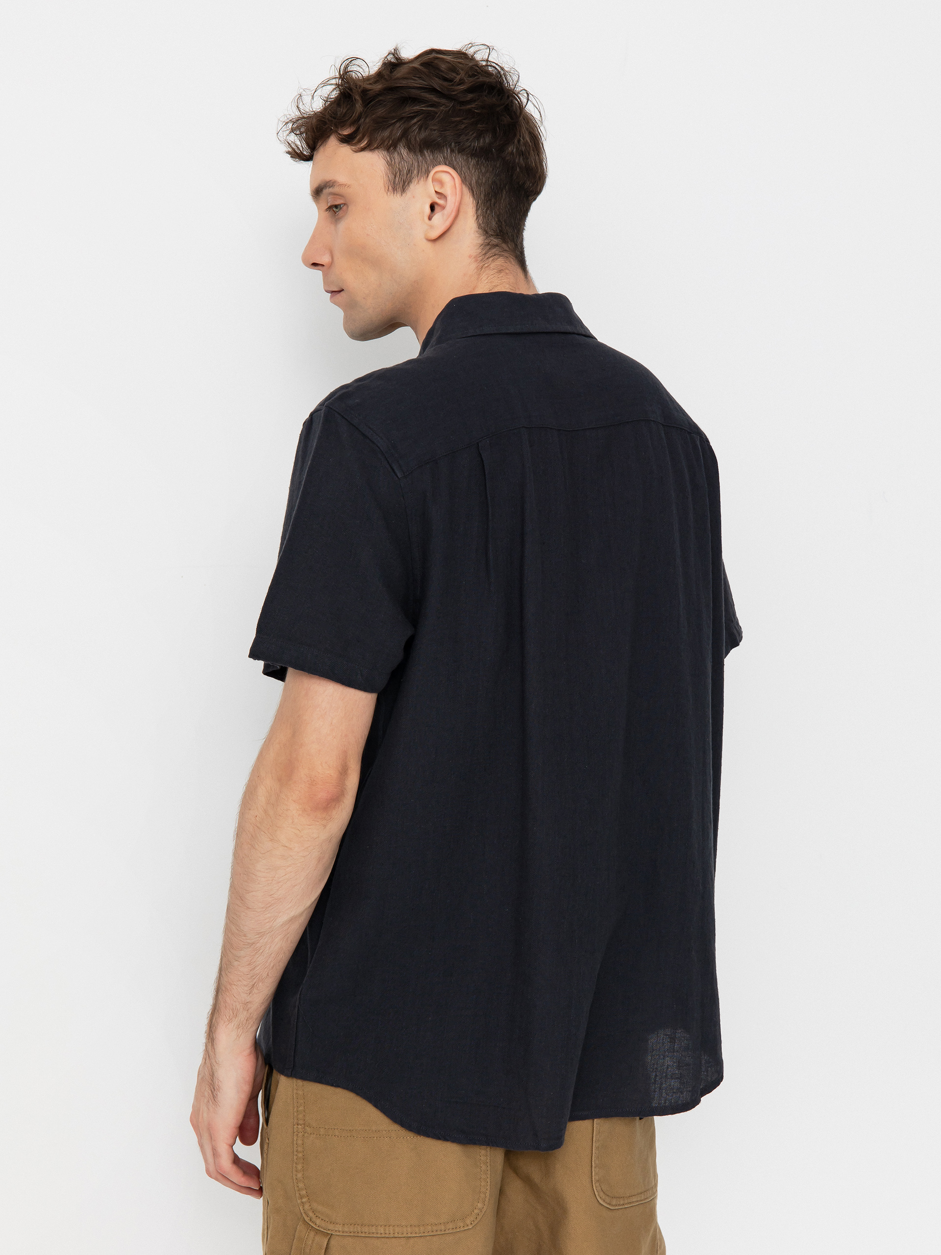Košile Brixton Charter Org Cttn (washed black)