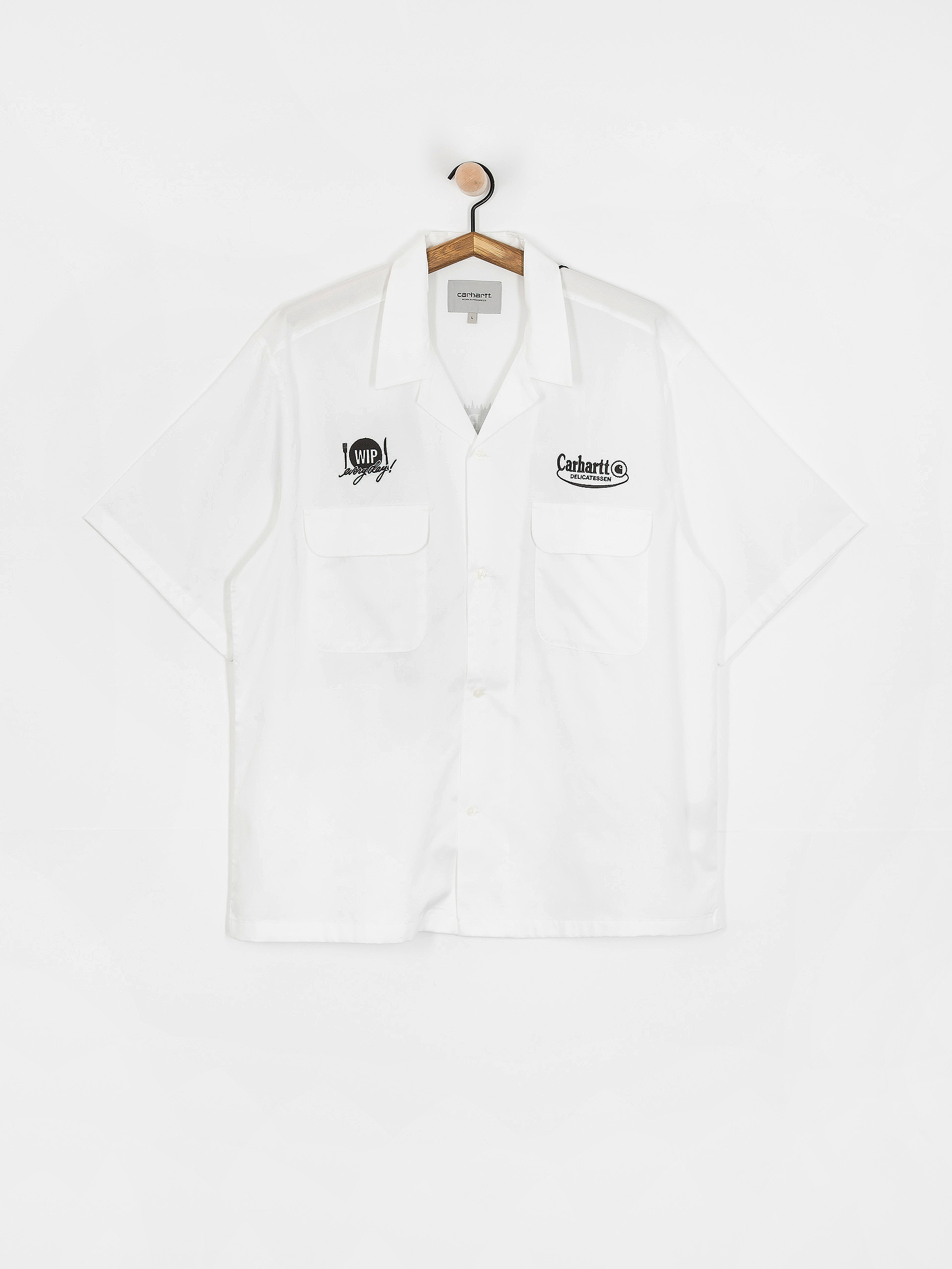 Košile Carhartt WIP Deli (white/black)