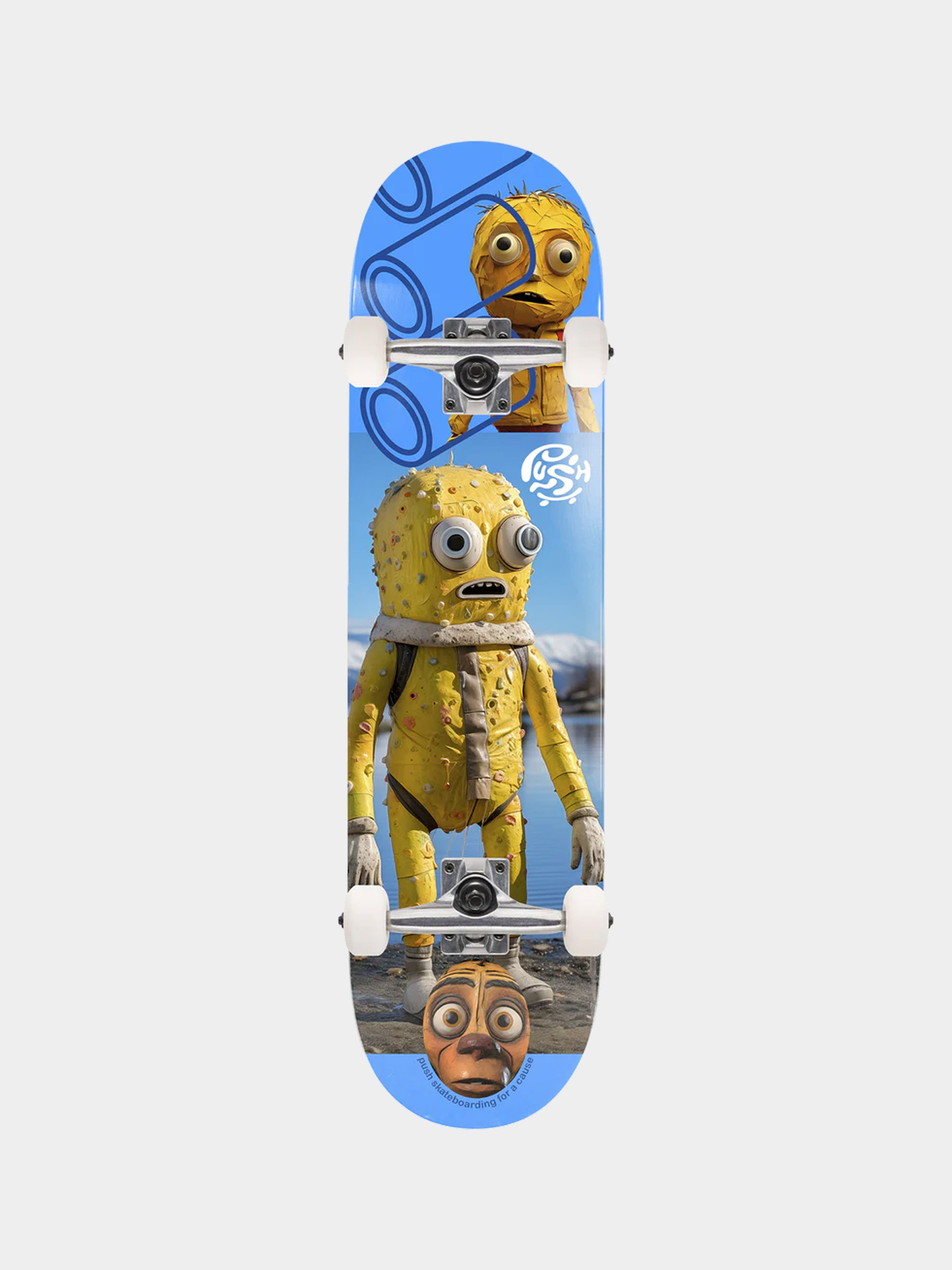 Skateboard Push Yellow Man Fp (blue)