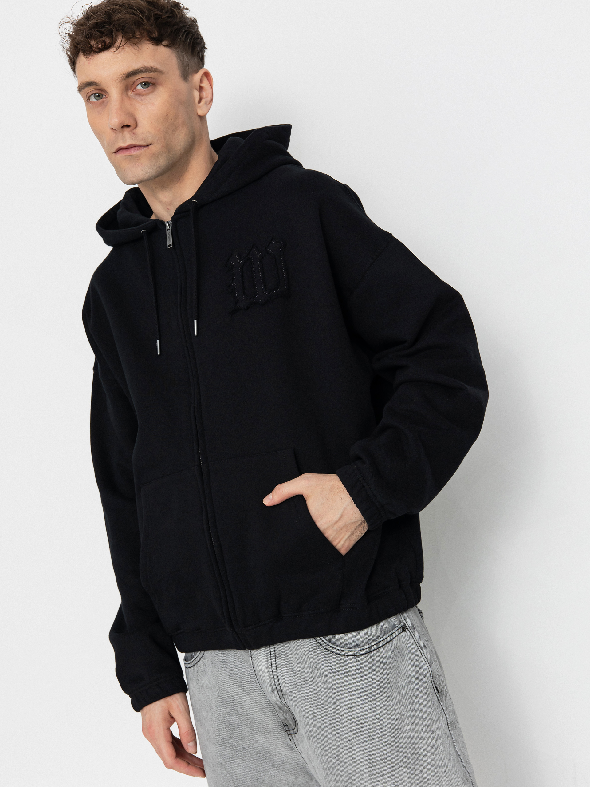 Mikina s kapucí Wasted Paris Kingdom Curve Destroy Boxy ZHD (black)