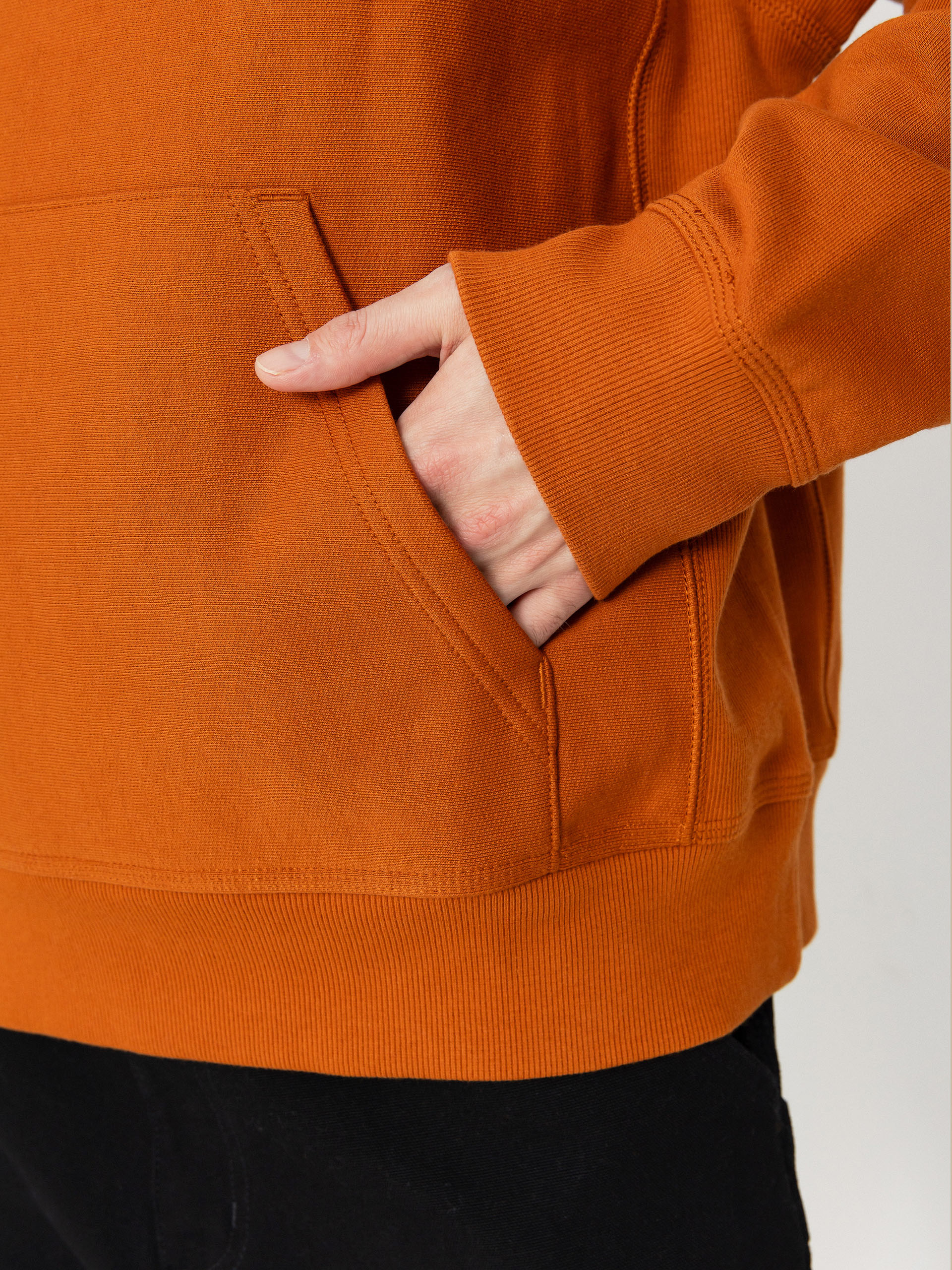 Mikina s kapucí Carhartt WIP American Script HD (sienna)