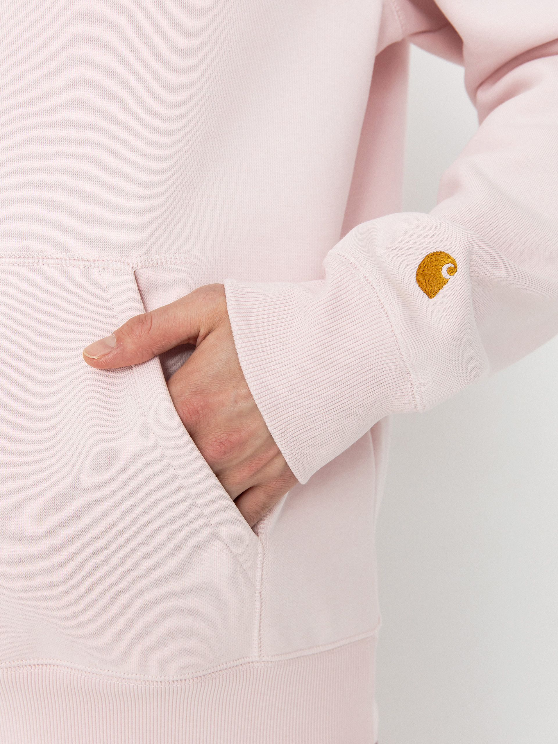Mikina s kapucí Carhartt WIP Chase HD (air pink/gold)