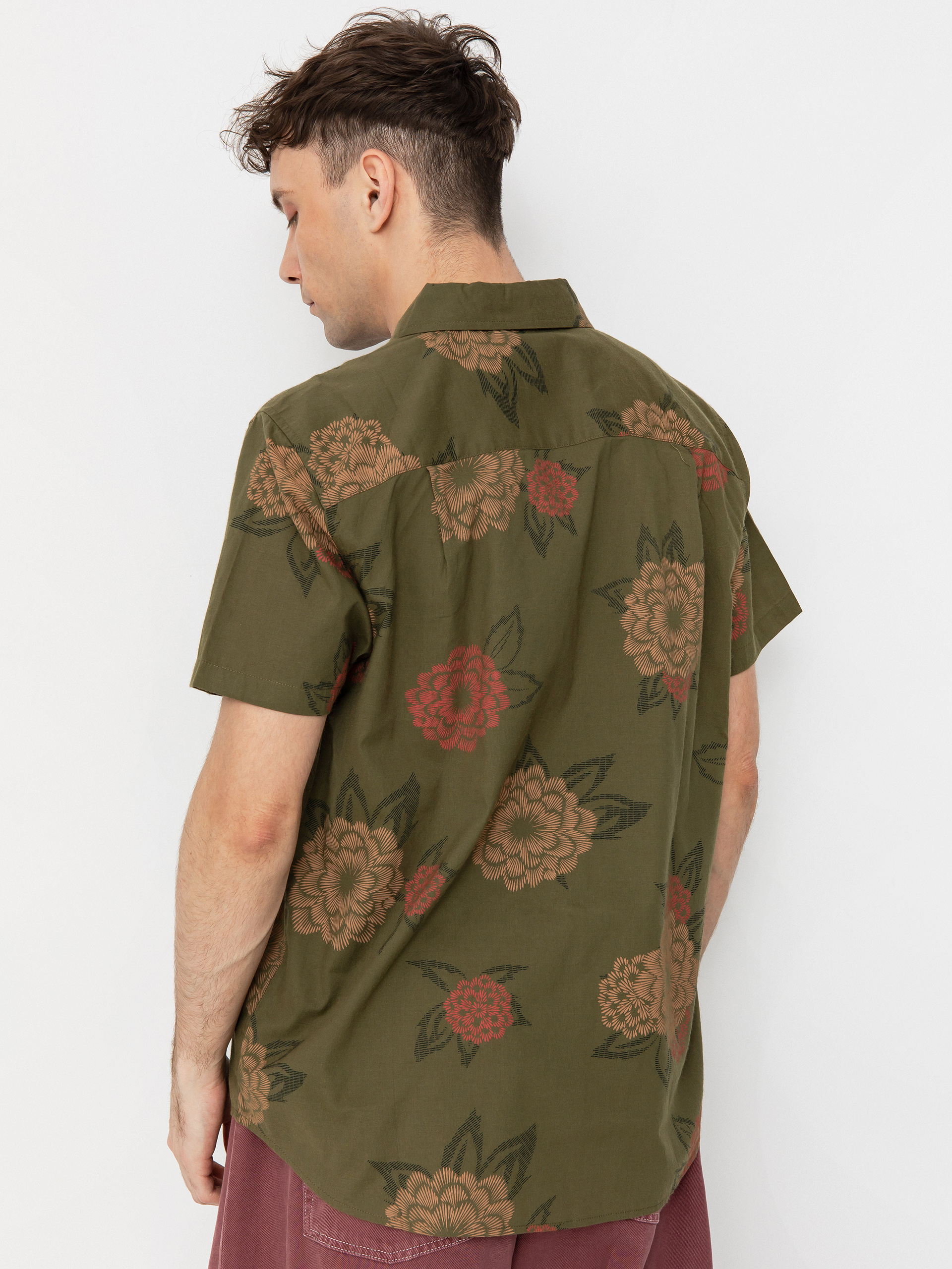 Košile Brixton Charter Print (ivy green/painterly floral)
