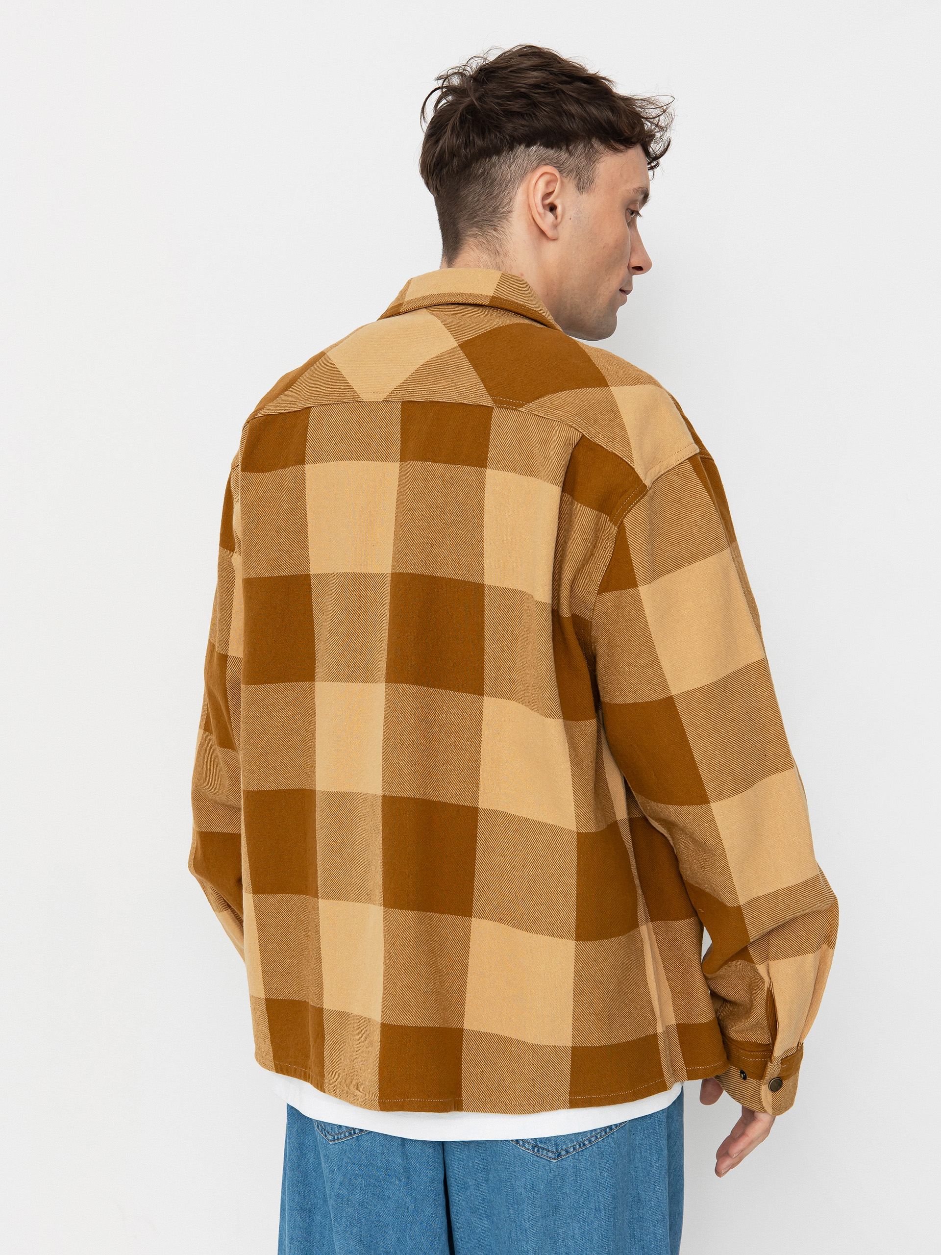 Košile Brixton Selden Flannel (washed copper/curry buffalo)